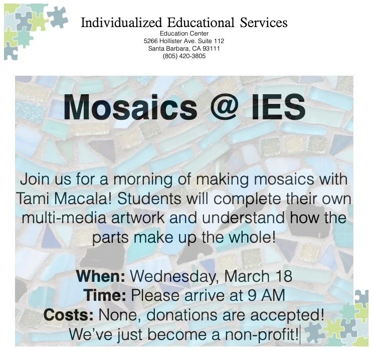 CELC Wednesday Adventure (ART: Making Mosaics with IES)