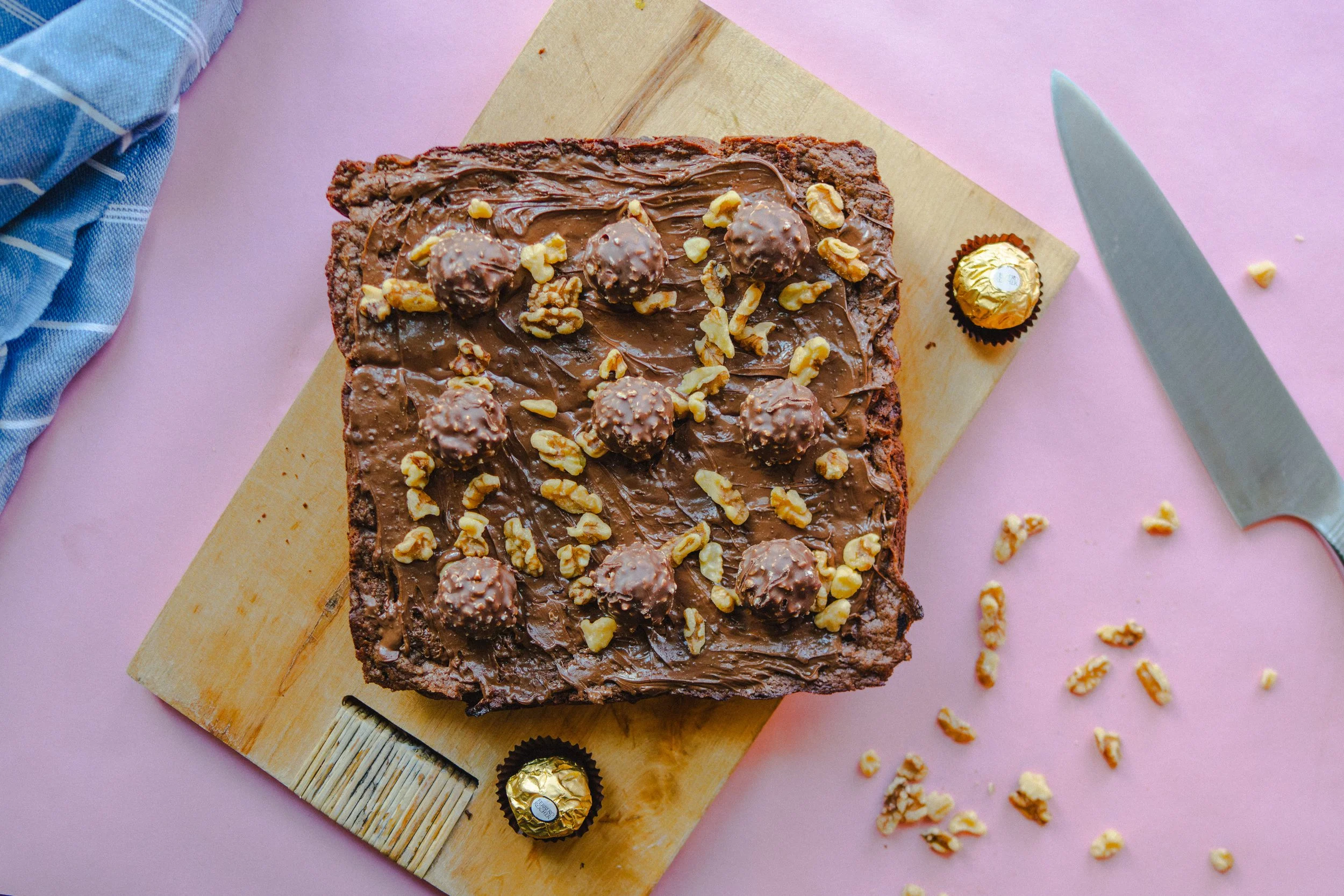 Nutella Brownie Slab
