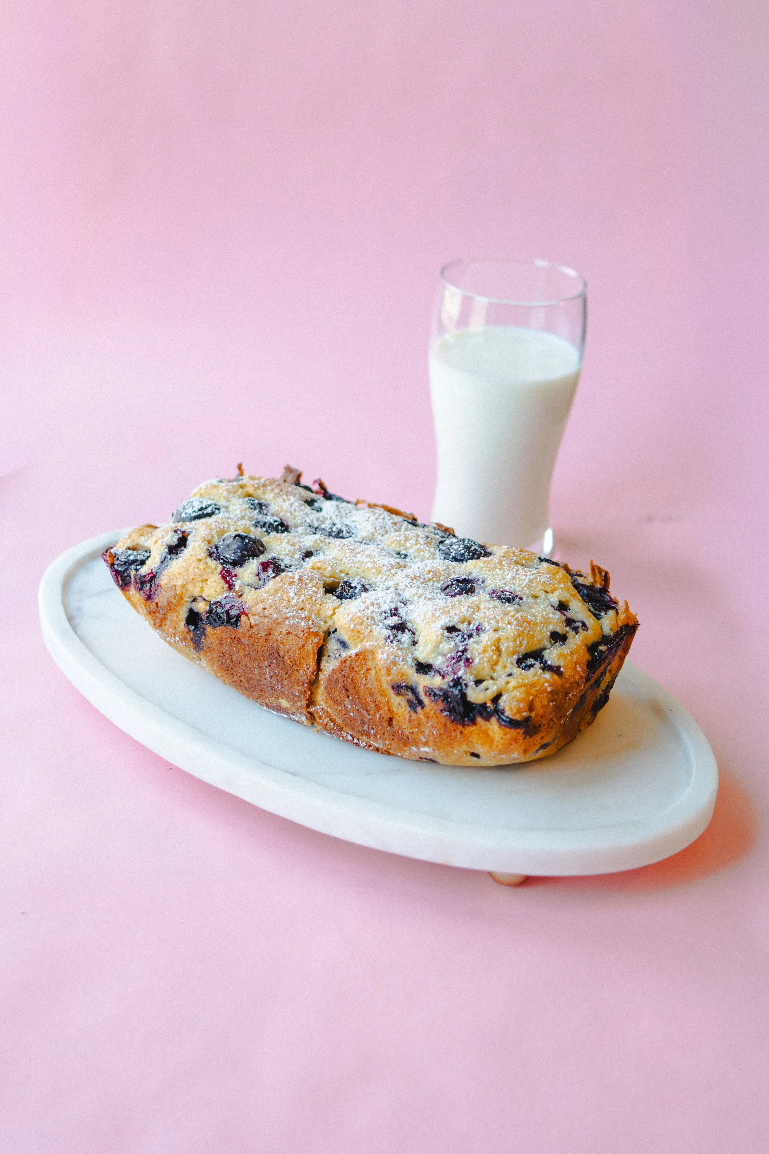 Blueberry Bread Loaf Slice