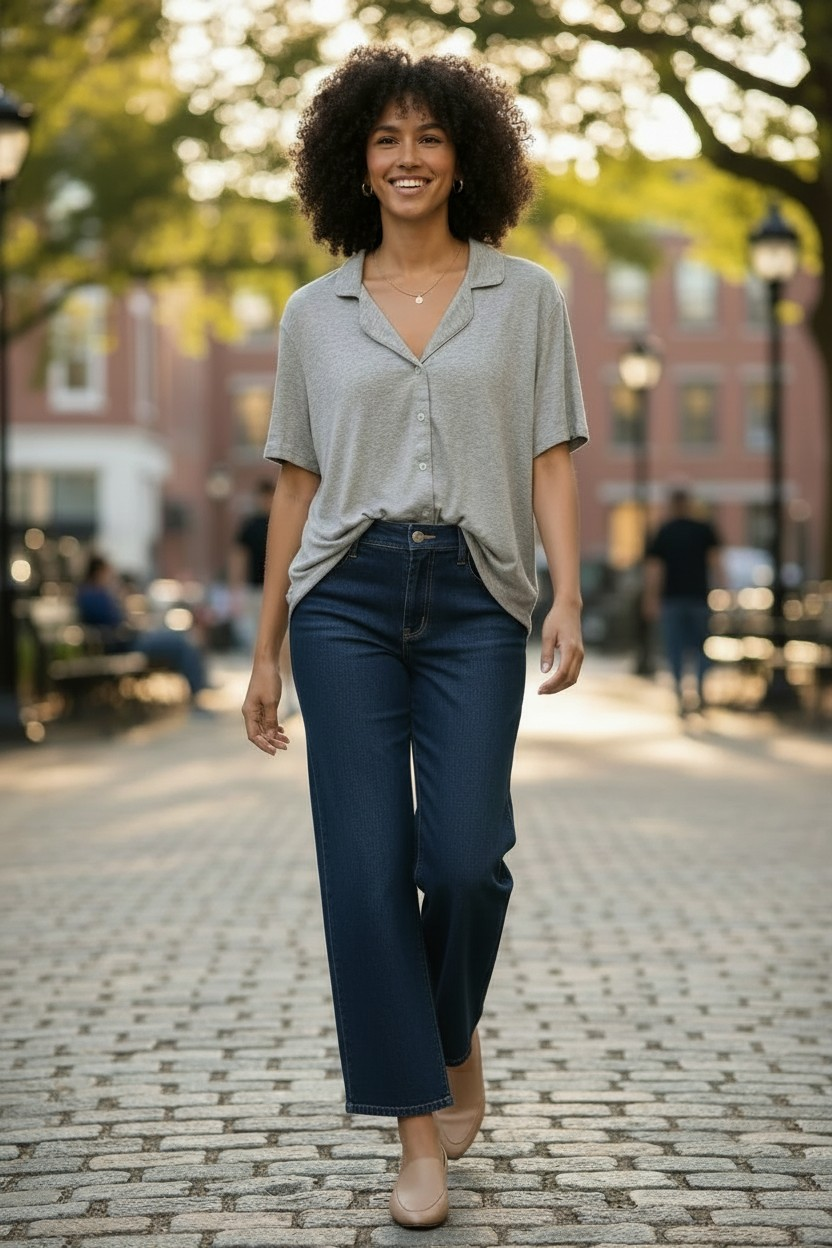 Effortless Elegance Straight-Leg Pants