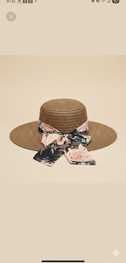 Chic Straw Sun Hat with Floral Scarf