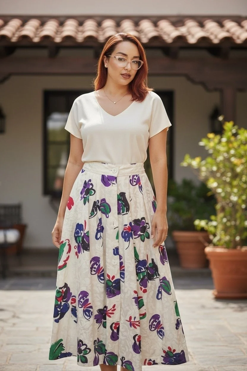 Chic Floral Pocket Skirt