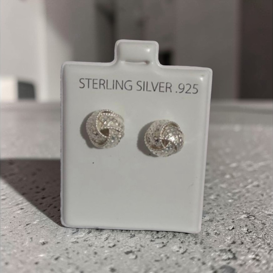 Sterling Silver Knot Earrings