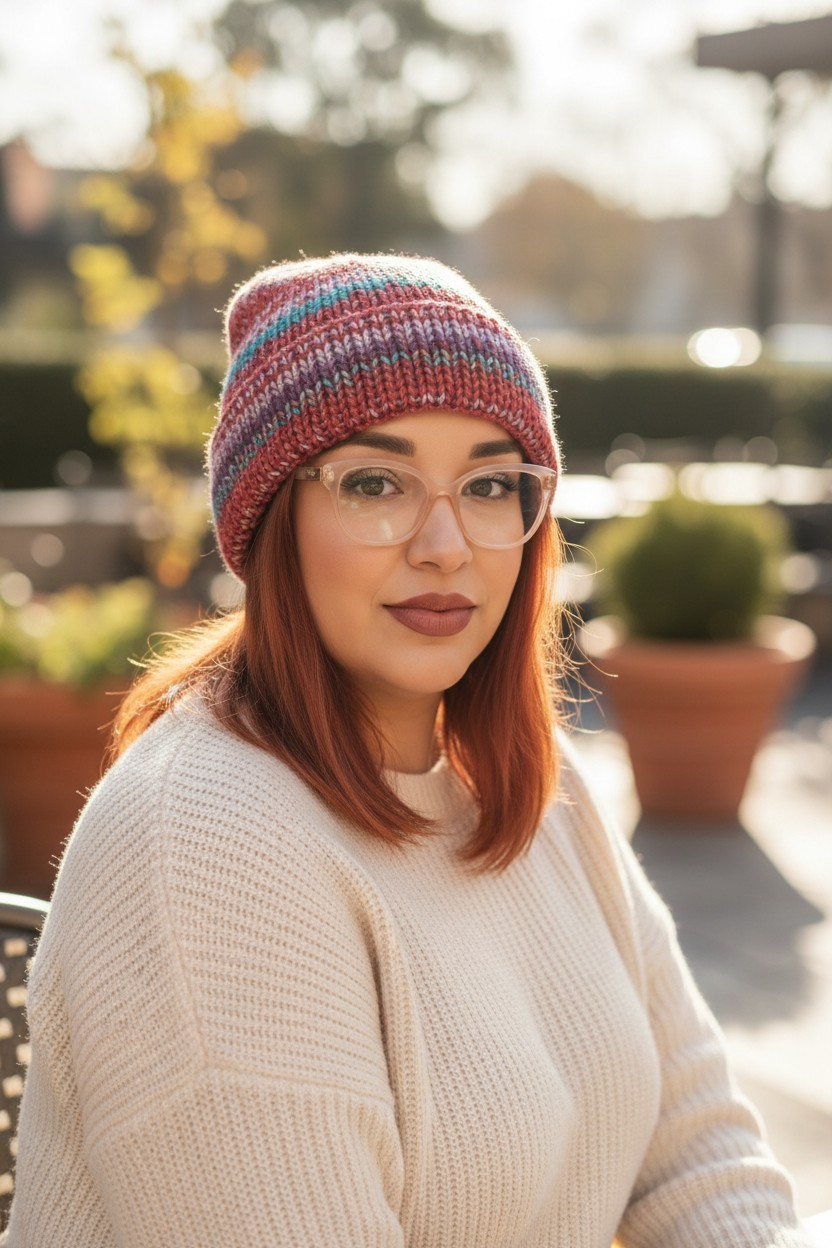 Handmade Multicolor Knitted Hat