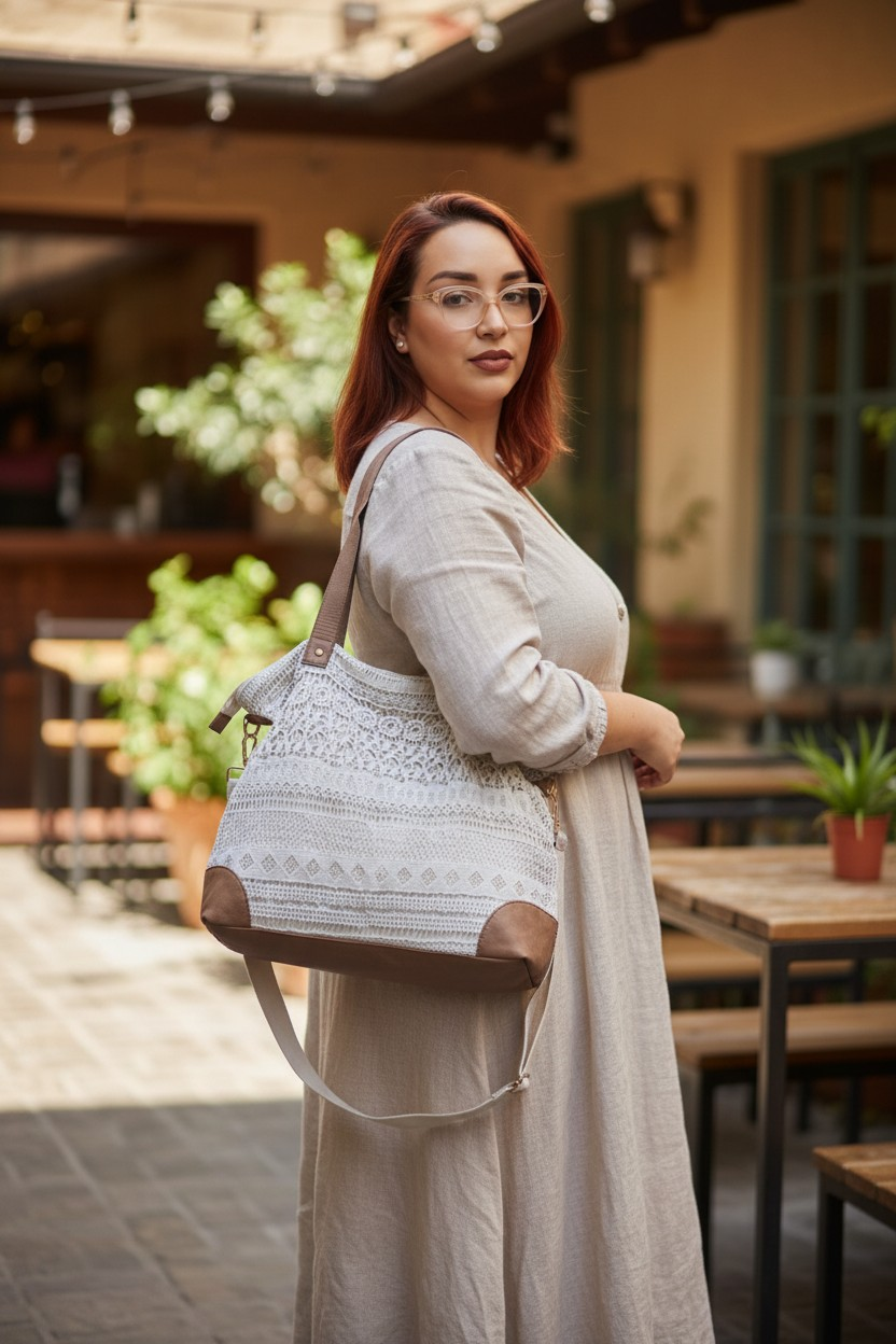 Lace Elegance Carryall Handbag