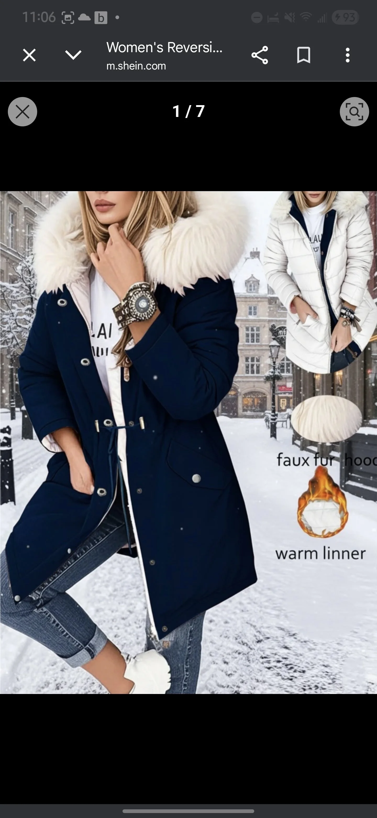 Versatile Reversible Faux Fur Parka