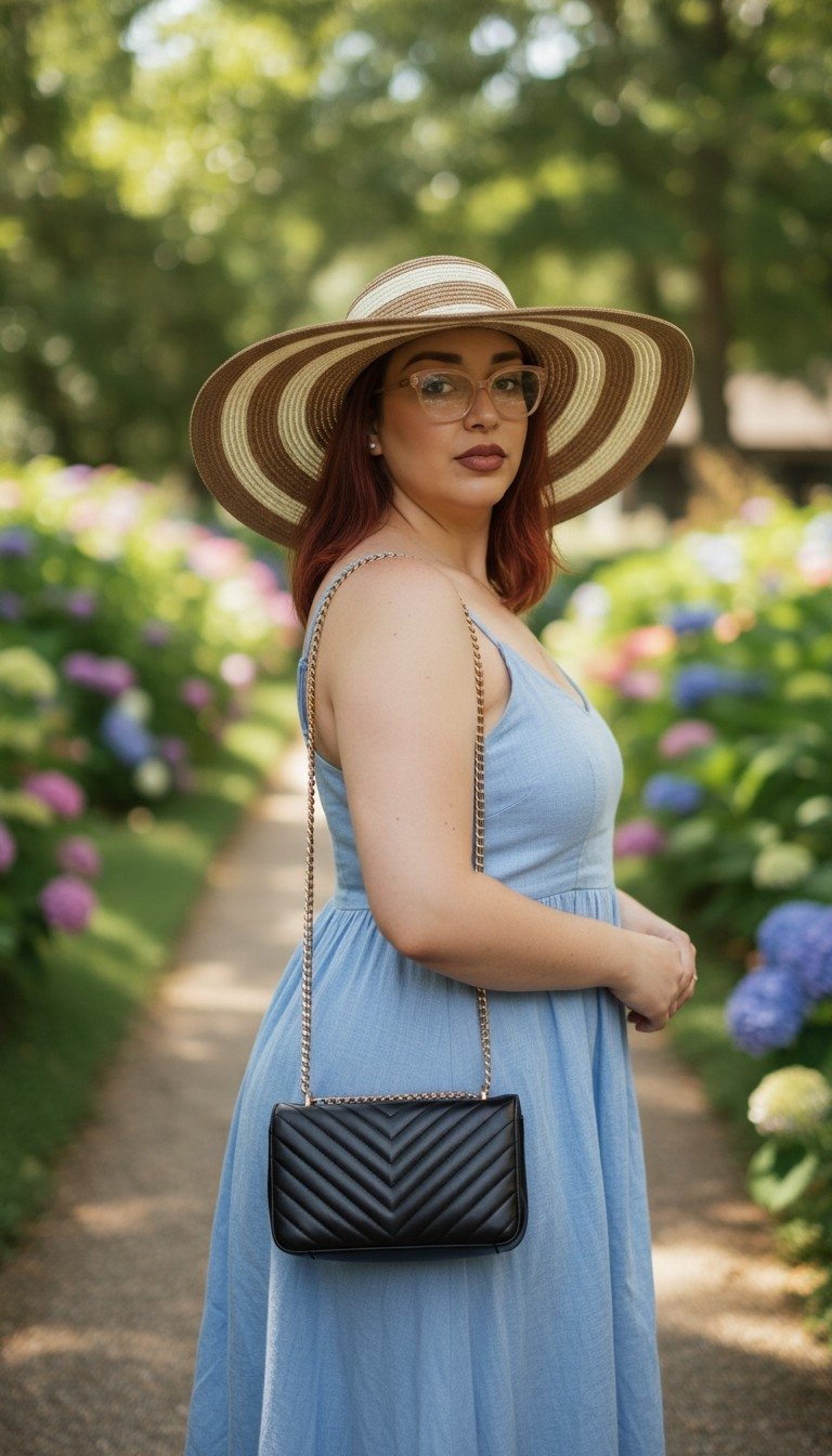 Striped Sun Protection Hat