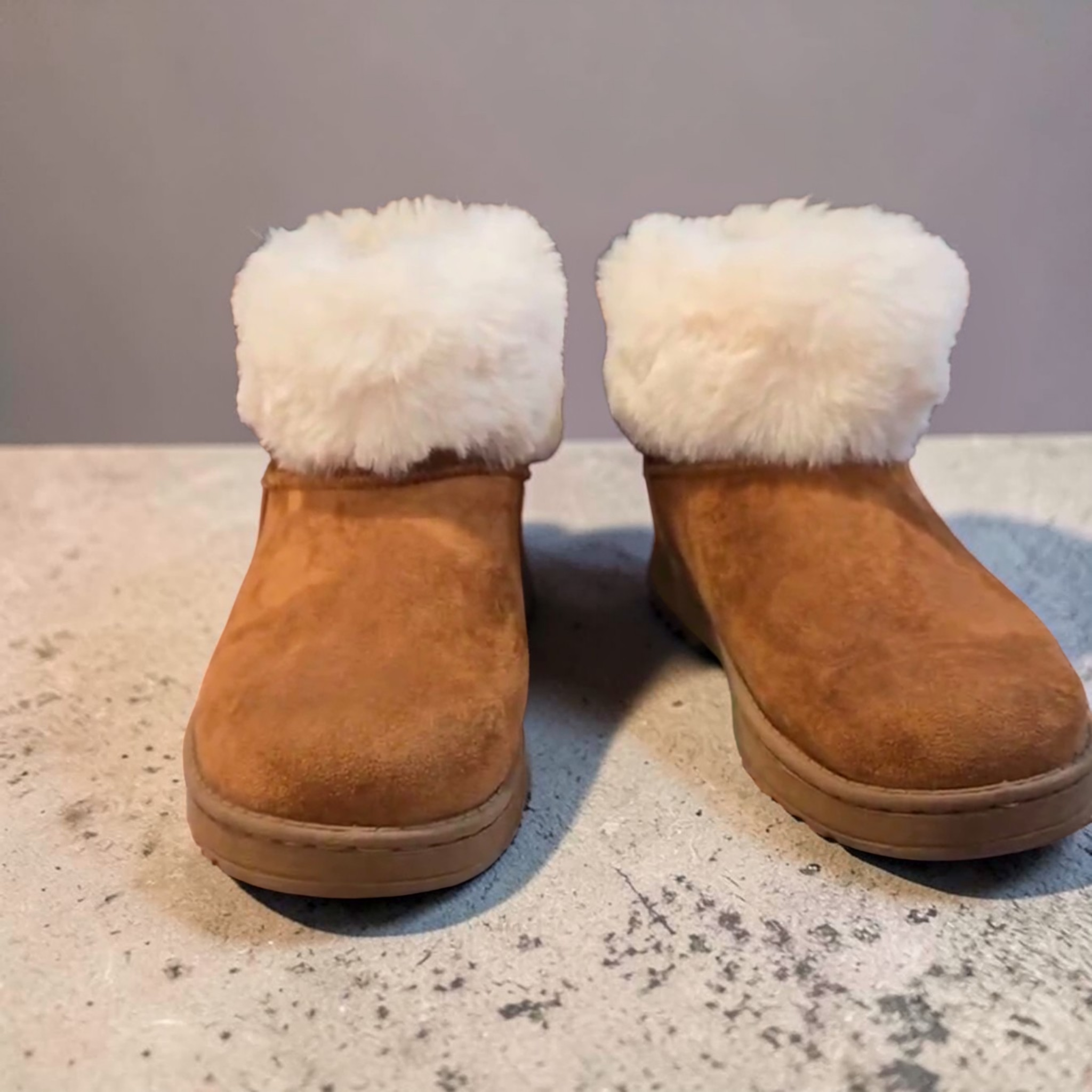 Fur-Lined Suede Winter Boots