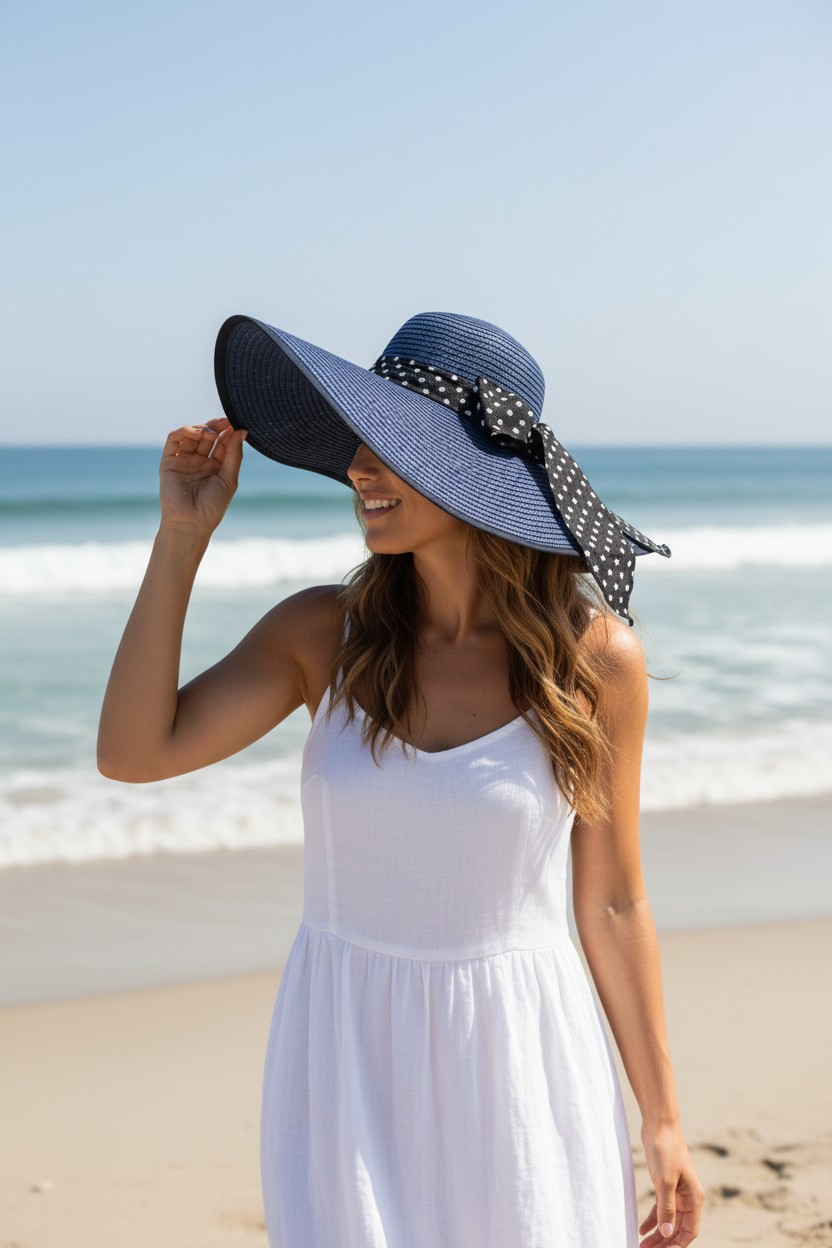 Breathable Wide Brim Straw Hat