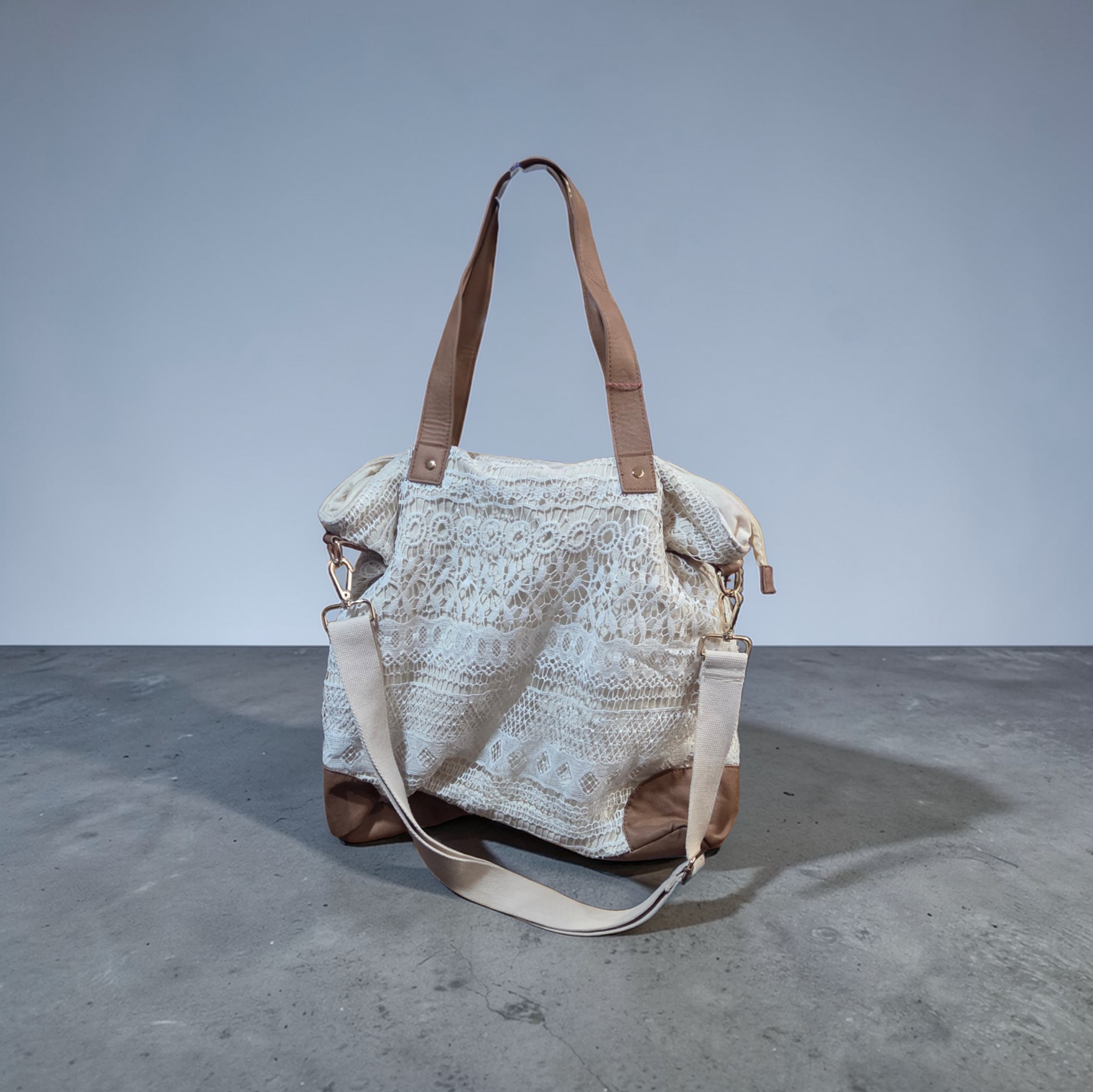 Lace Elegance Carryall Handbag