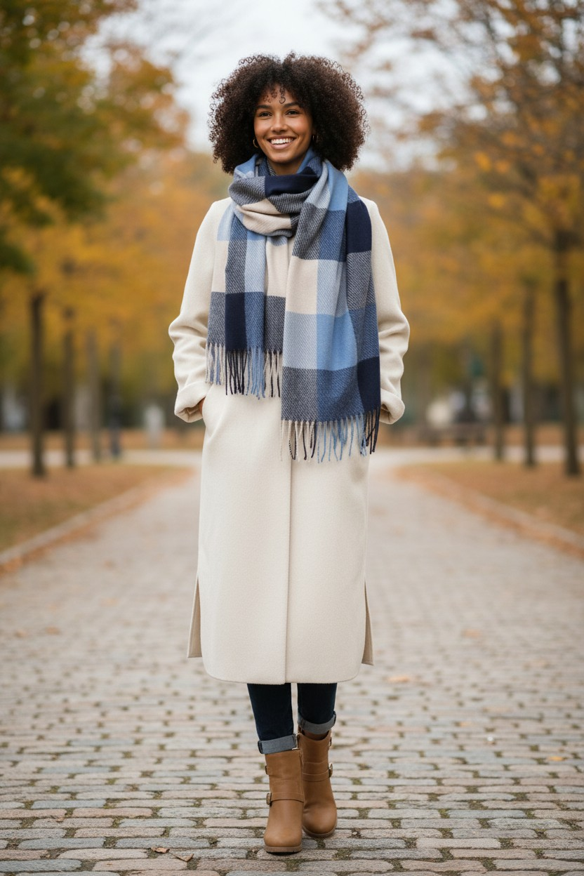 Classic Plaid Elegance Scarf
