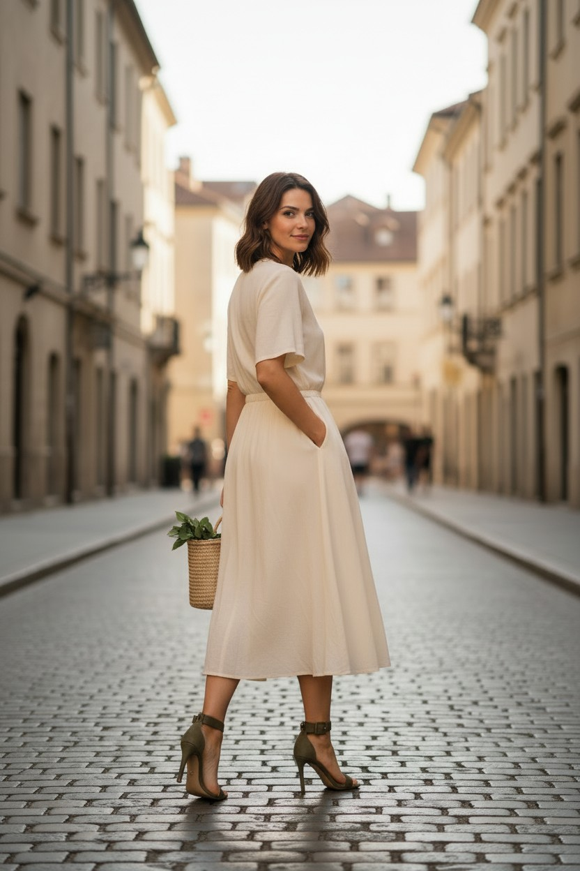 Elegant Olive Green Heels