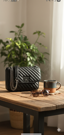 Chic Black Quilted Shoulder Bag