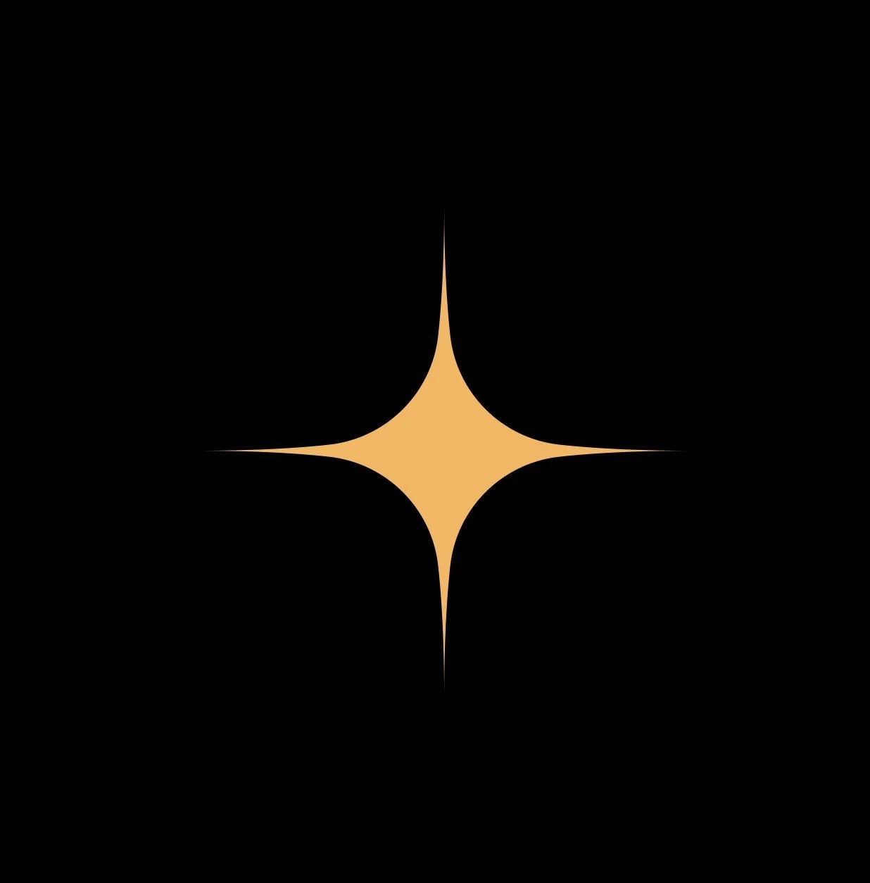 A black background with a central gold star-shaped sparkle.
