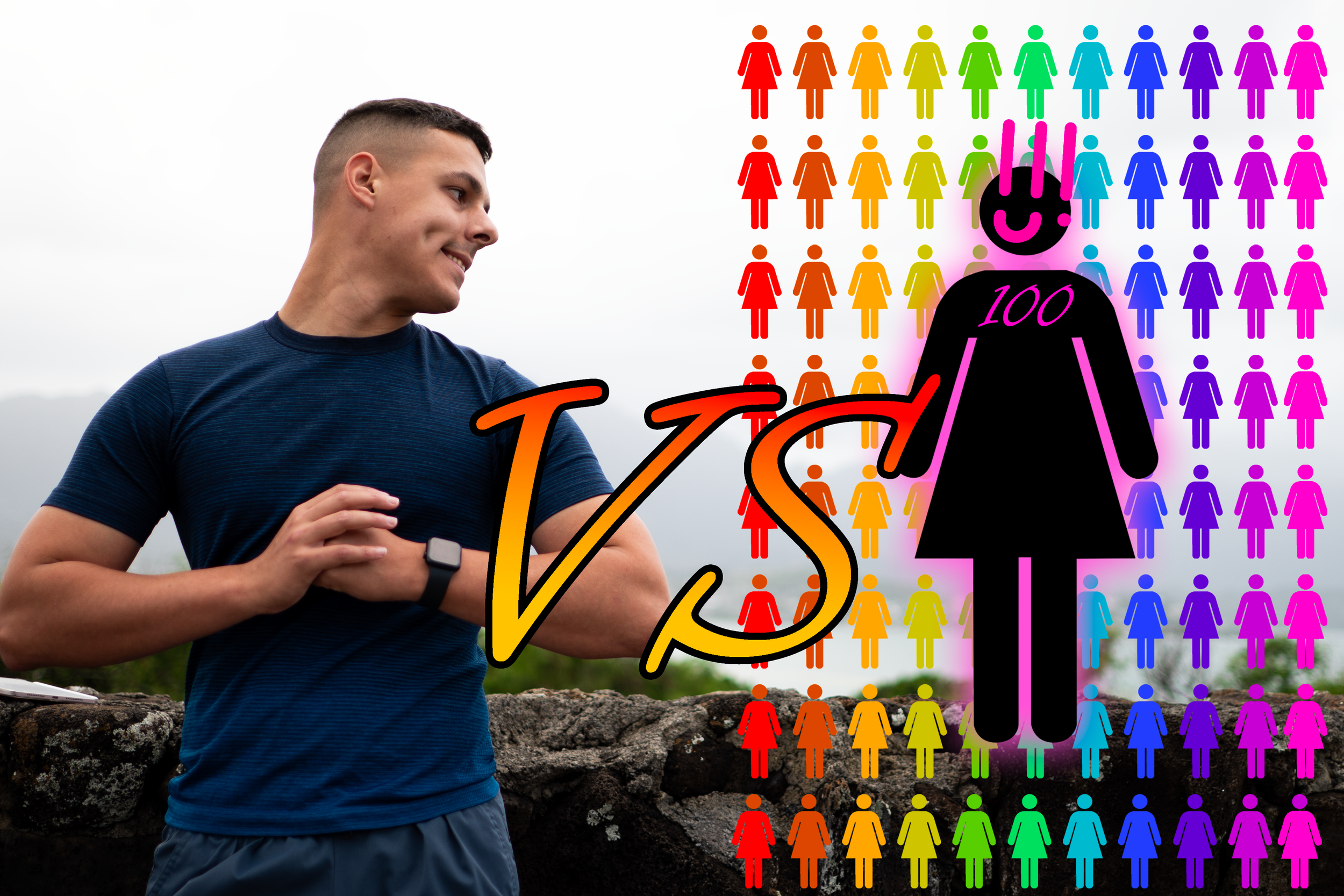 100 Women VS 1 Man!