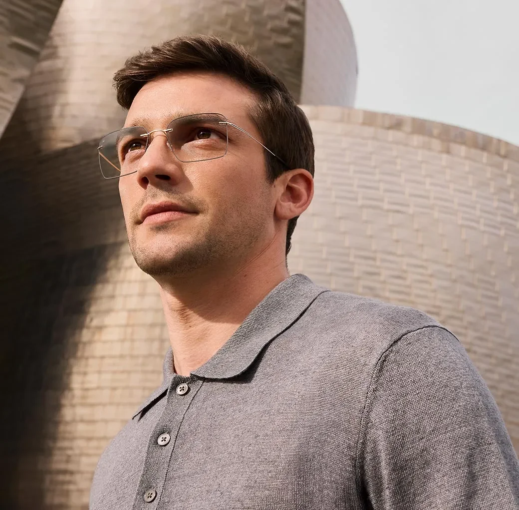 Man wearing Silhouette Titan Minimal Art 5599 glasses