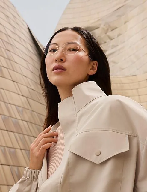 Model wearing Silhouette The Refined 5593 eyeglasses