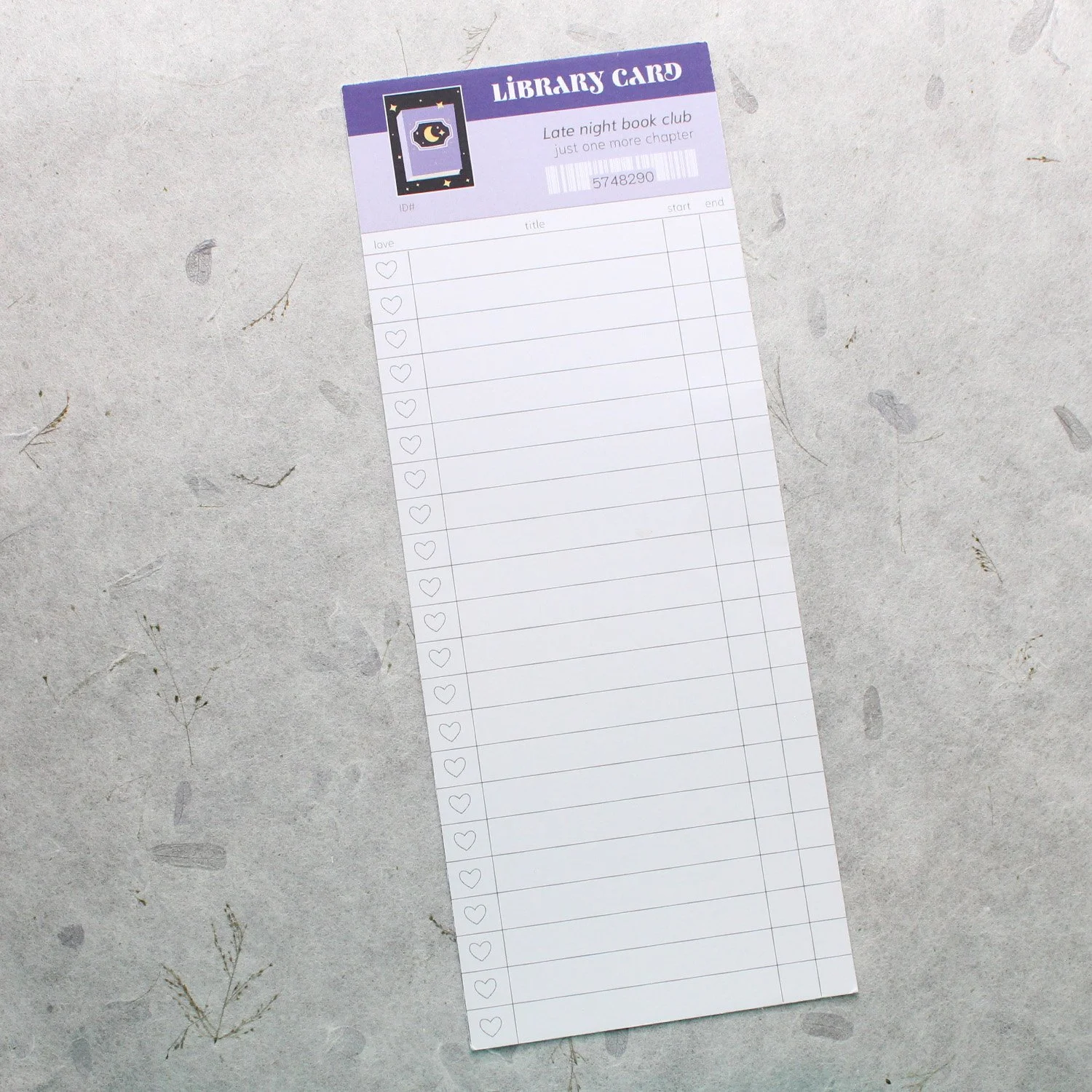Library Card Reading List