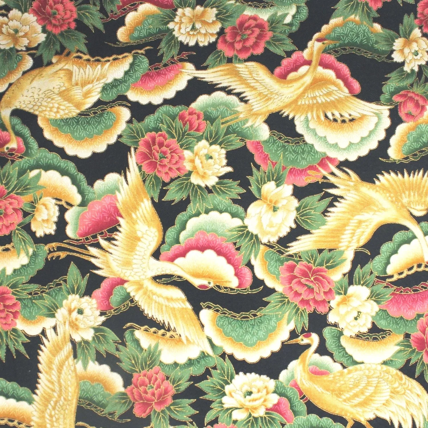 Gilded Crane and Florals