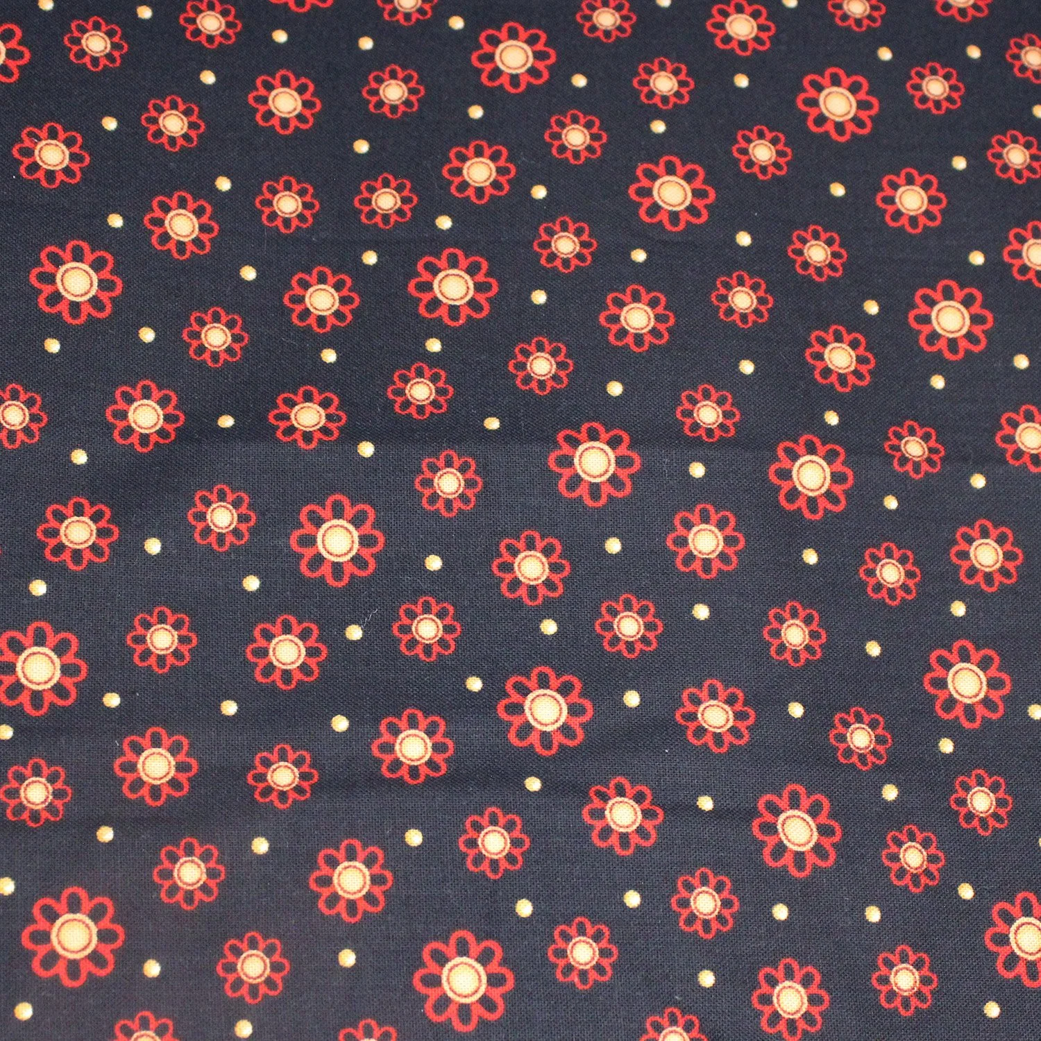 Navy Dotty Orange Daisy