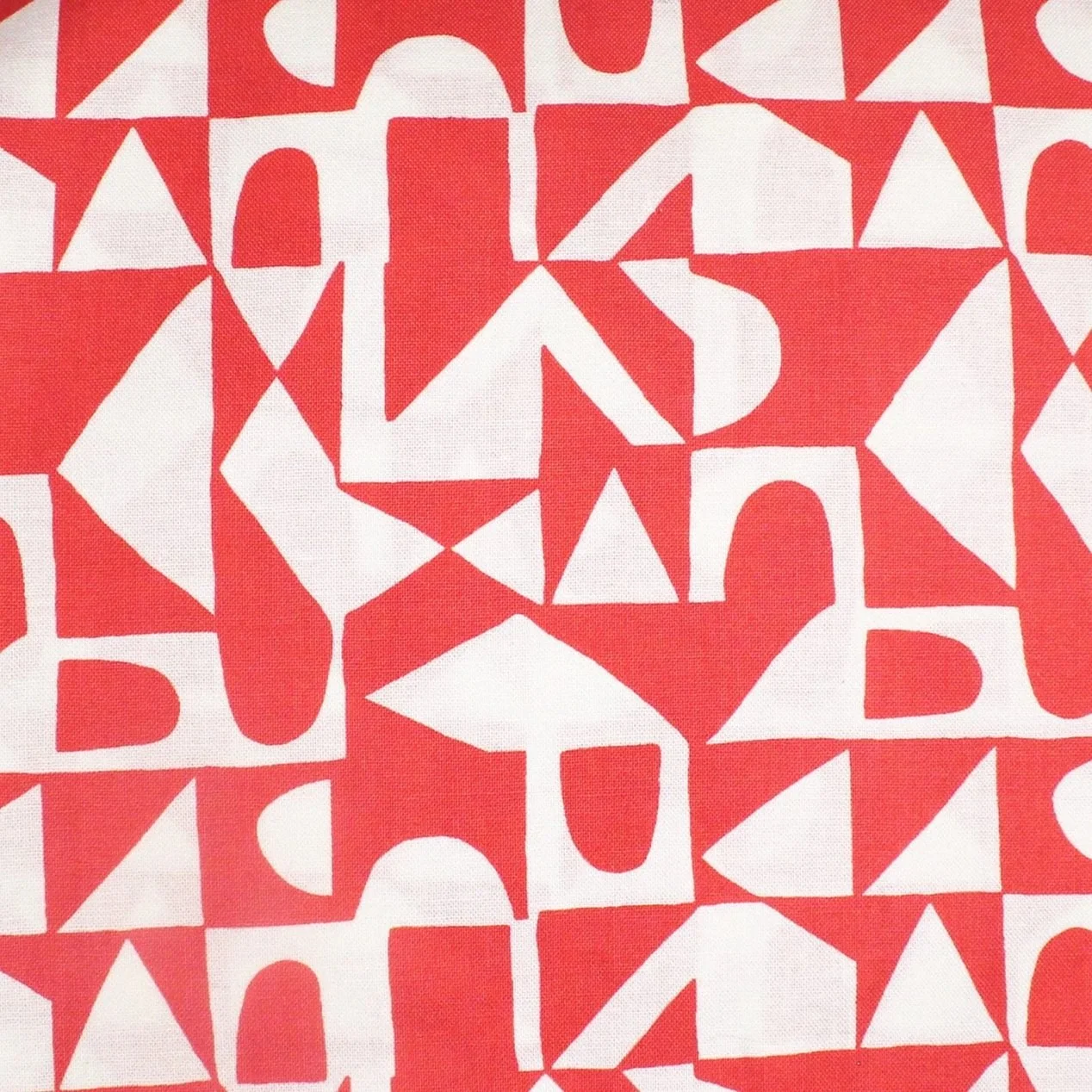 Red and White Geometric Collage