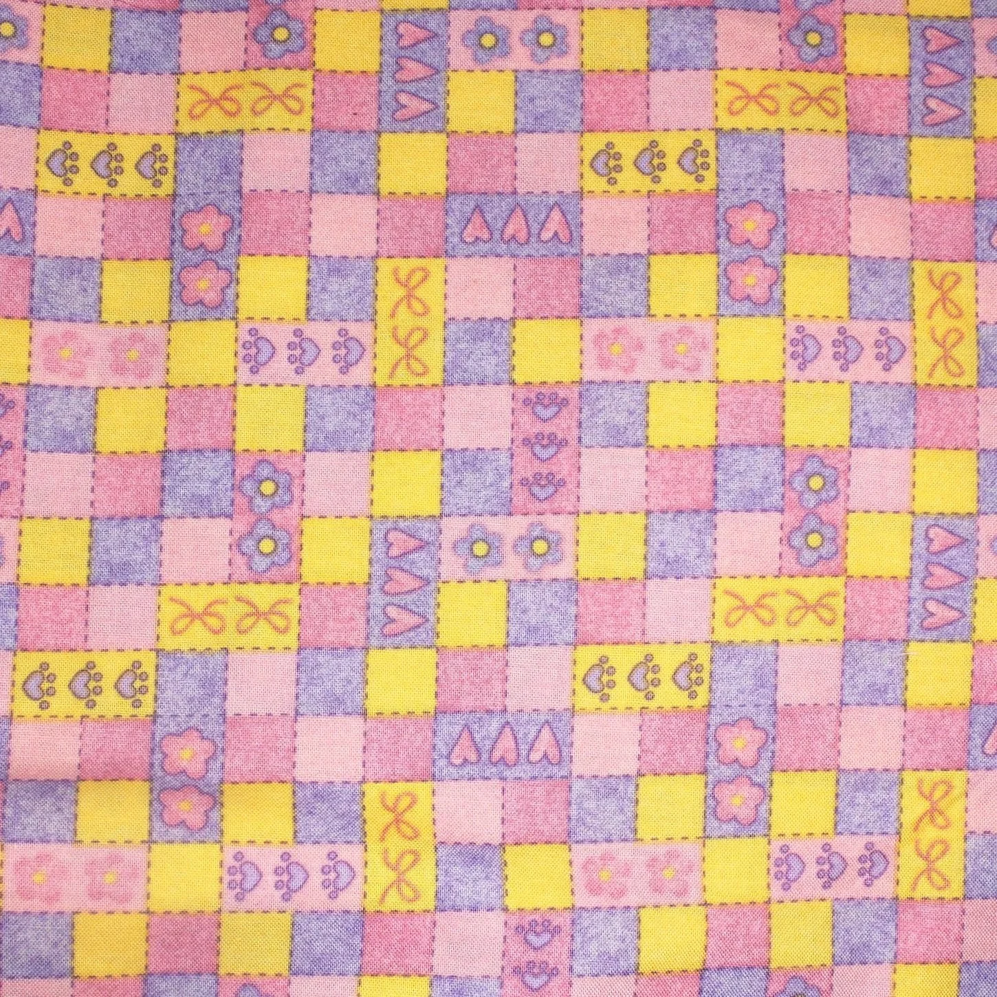 Pink, Yellow, and Purple