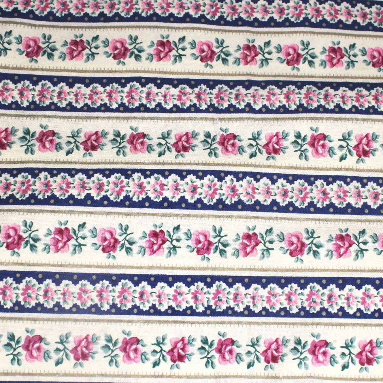 Stripes with Pink Rose