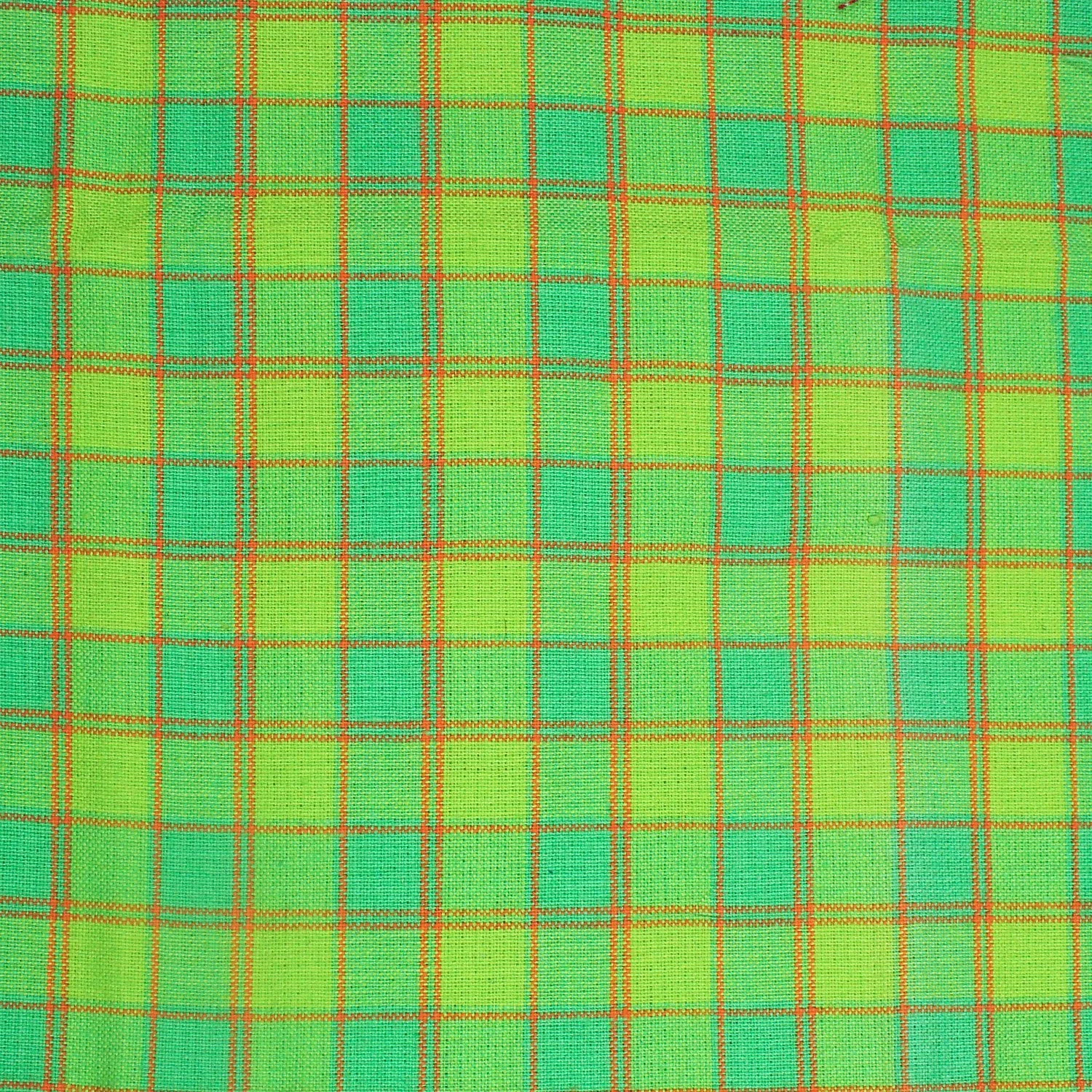 Orange and Green Plaid