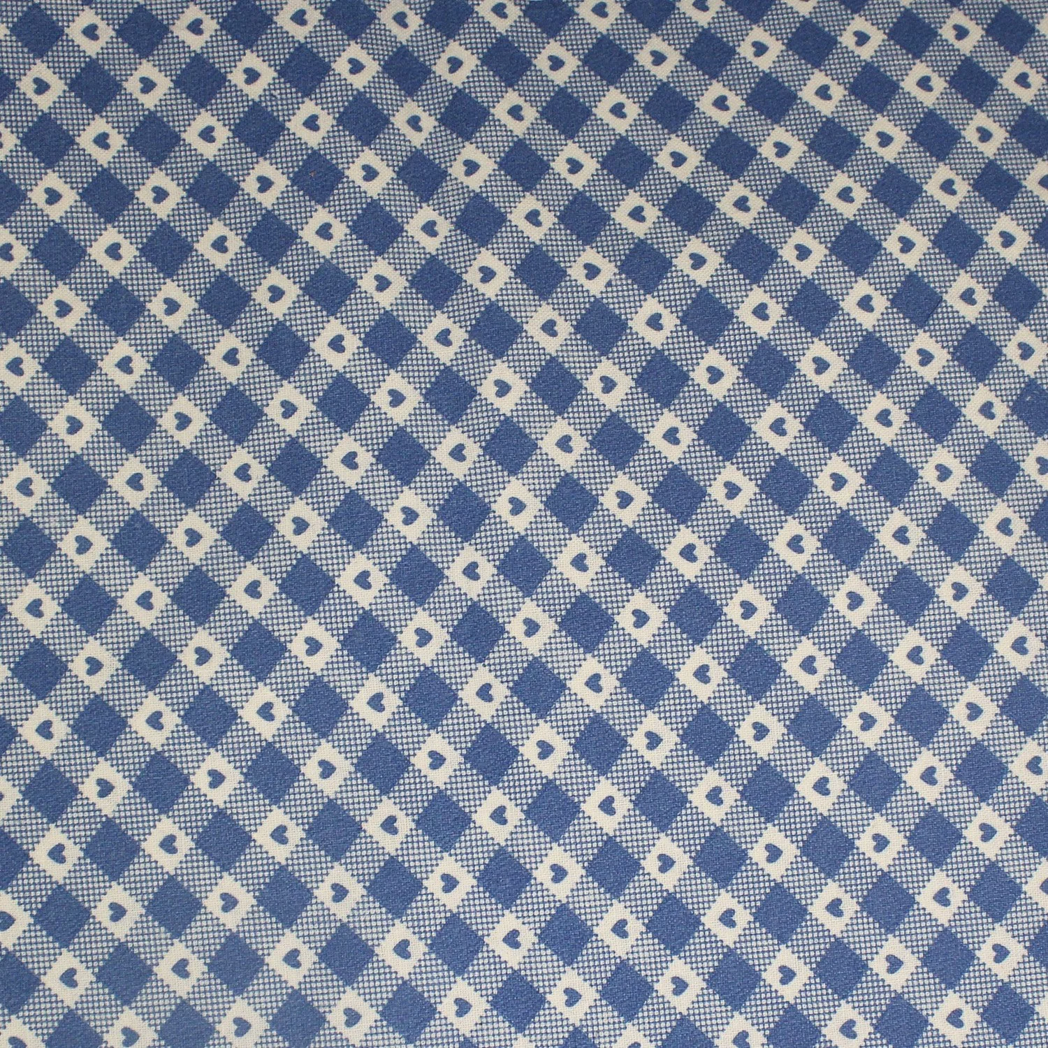 Blue Checkered Hearts