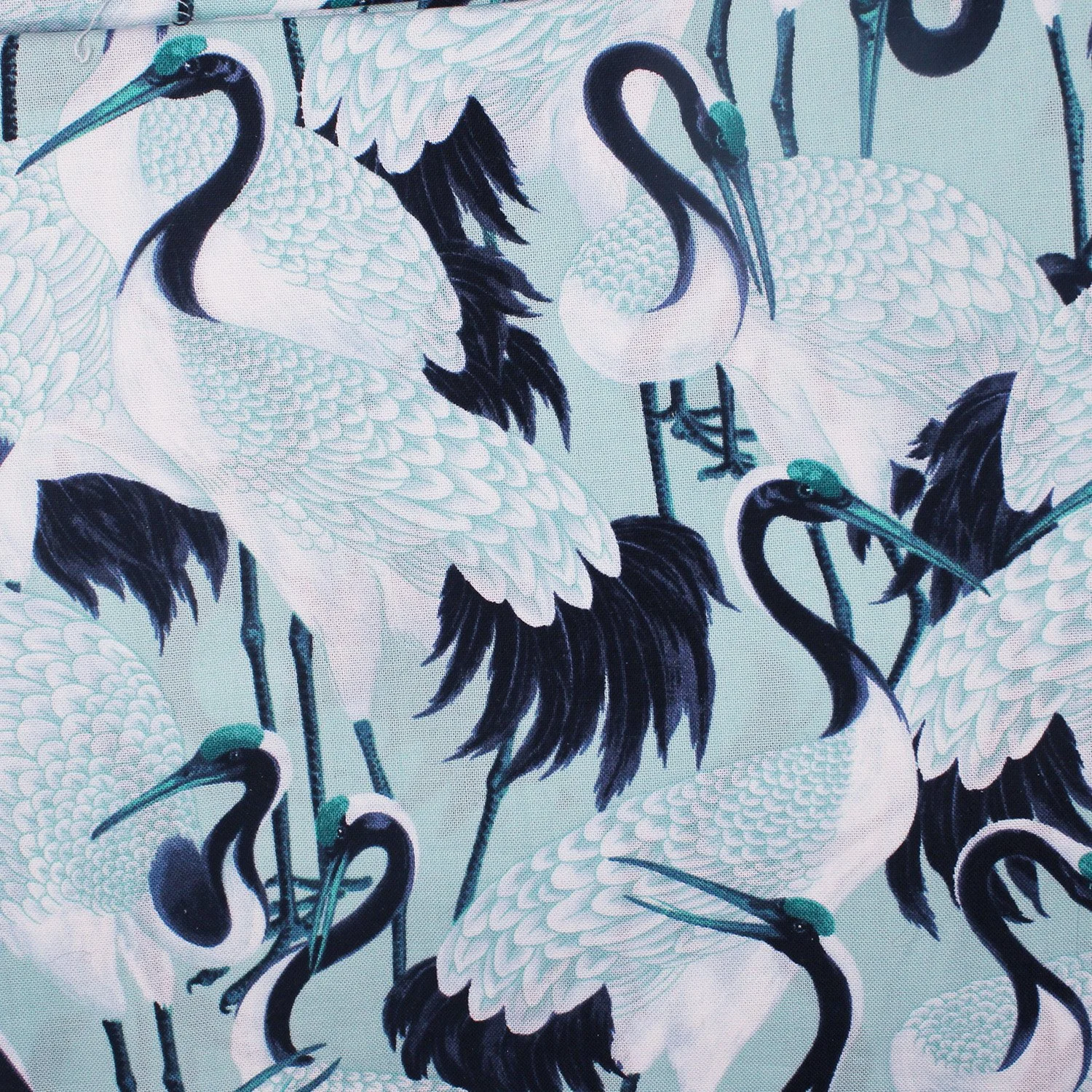 Cranes on Teal