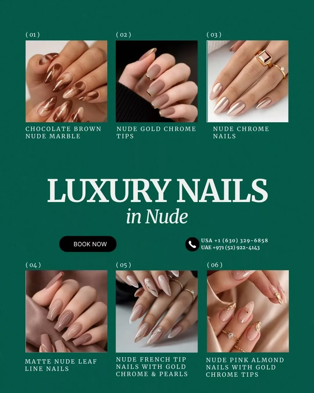 POV: Nude nails will never go out of style 🤎✨

Soft glam, clean girl energy &amp; luxury at your fingertips 💅
Which set are you picking first? 👀
01, 02, 03, 04, 05 or 06?

From chrome tips to nude marble finishes, byMnails is serving classy, rich-