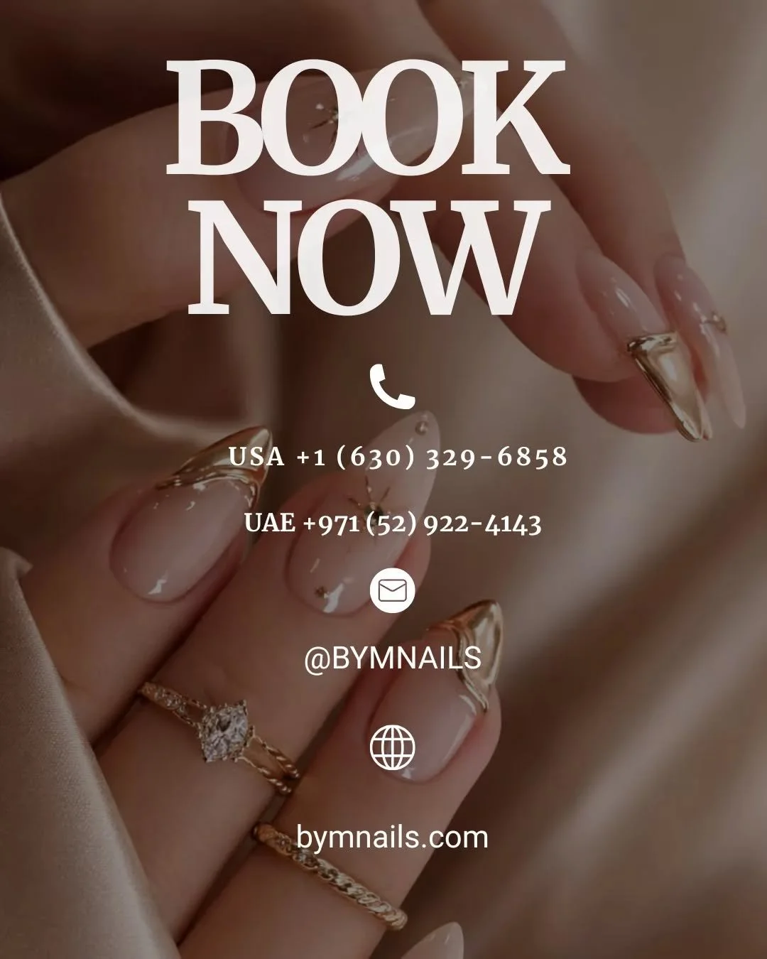 POV: your nails just became the main character ✨💅🏽

Soft nude. Gold chrome. Clean girl energy with a luxury finish 😍
At byMnails, we don&rsquo;t just do nails&hellip; we create looks that make every hand pic hit different 📸✨

For the girls who lo