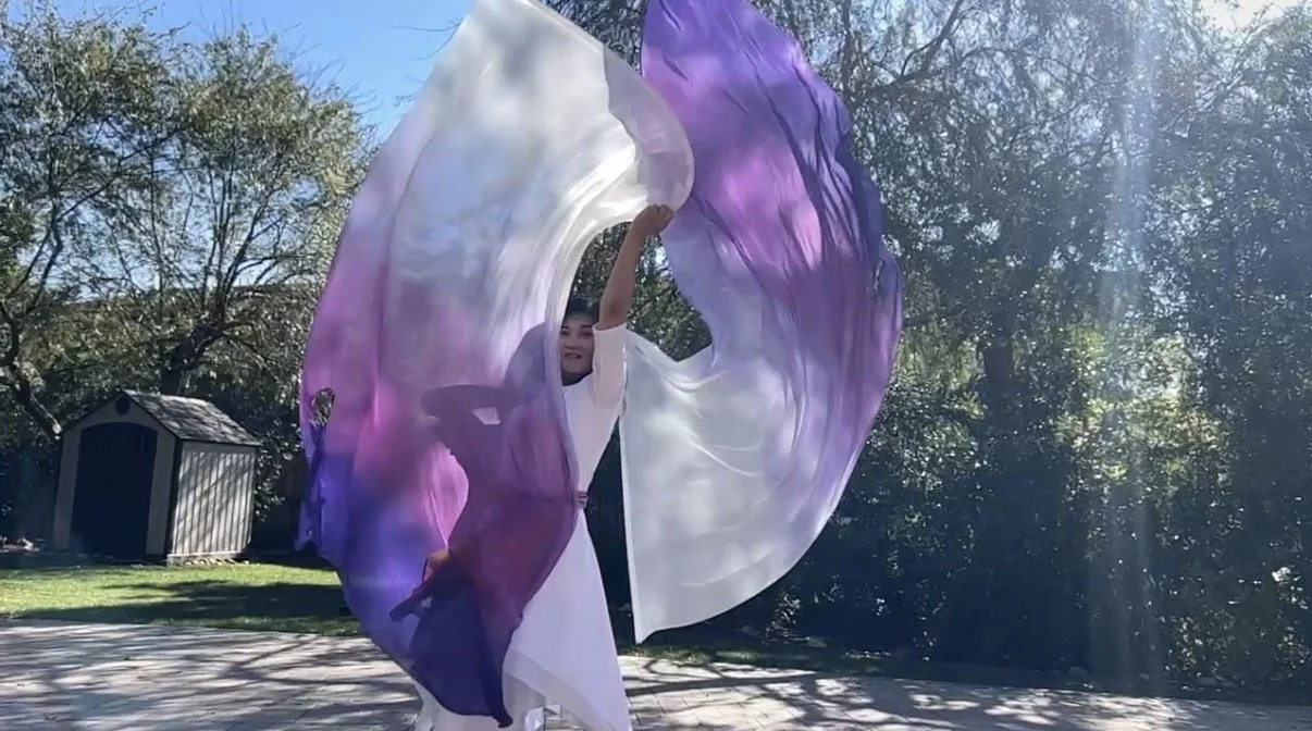 Long Purple Graident Flag