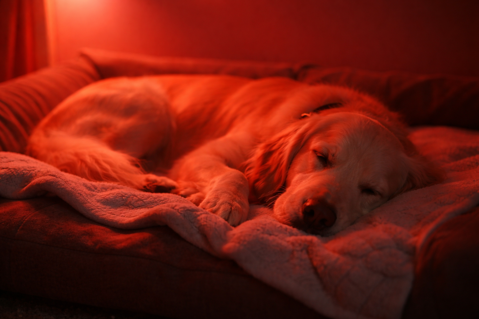 Luz roja y salud circadiana para perros y mascotas