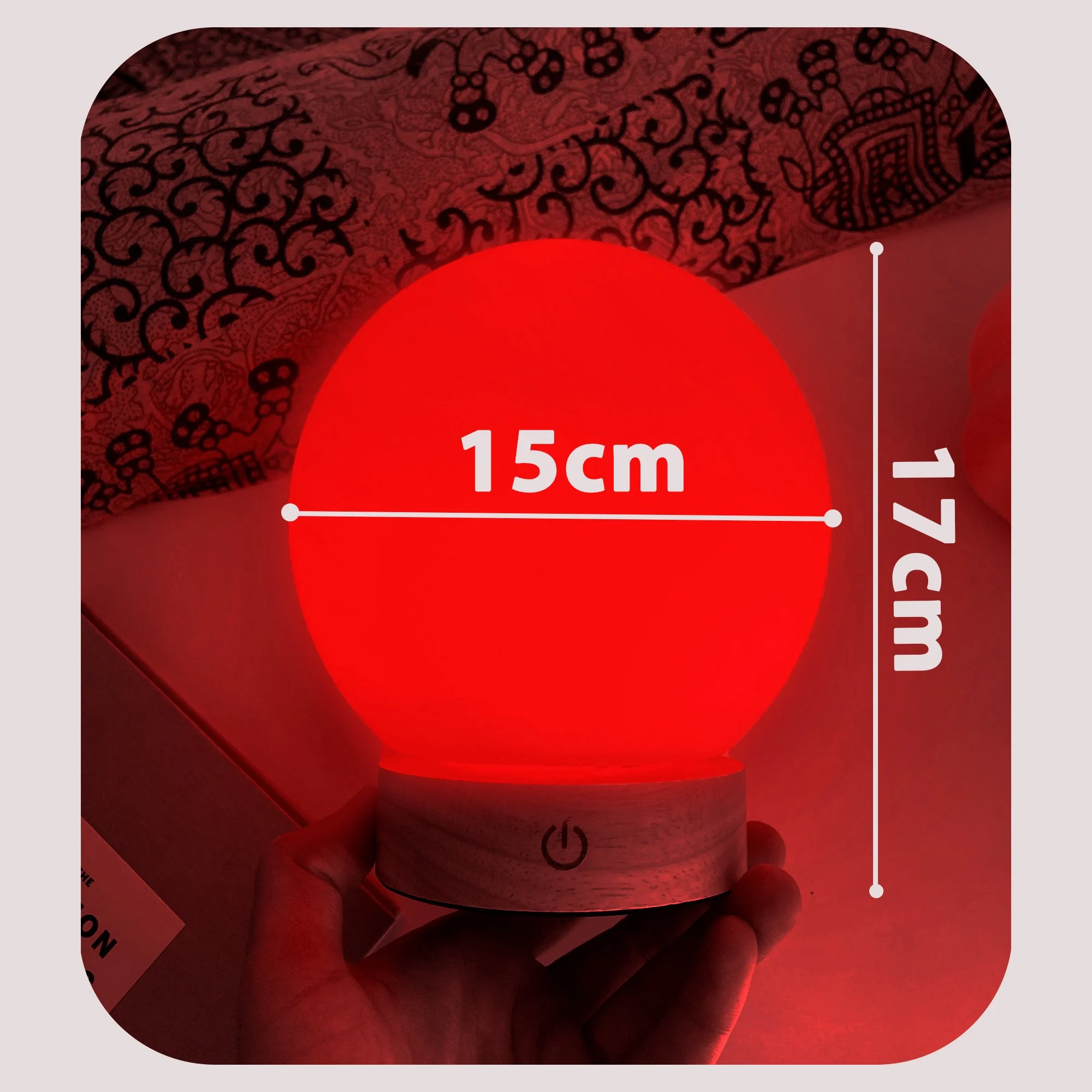 Lampara Luz Roja SPHERE RED-THERA_size.jpg