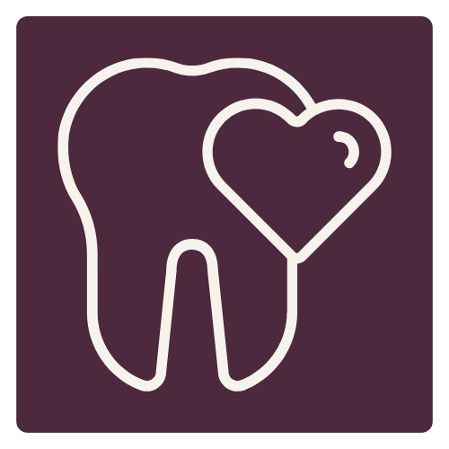 Icon of a tooth with a heart