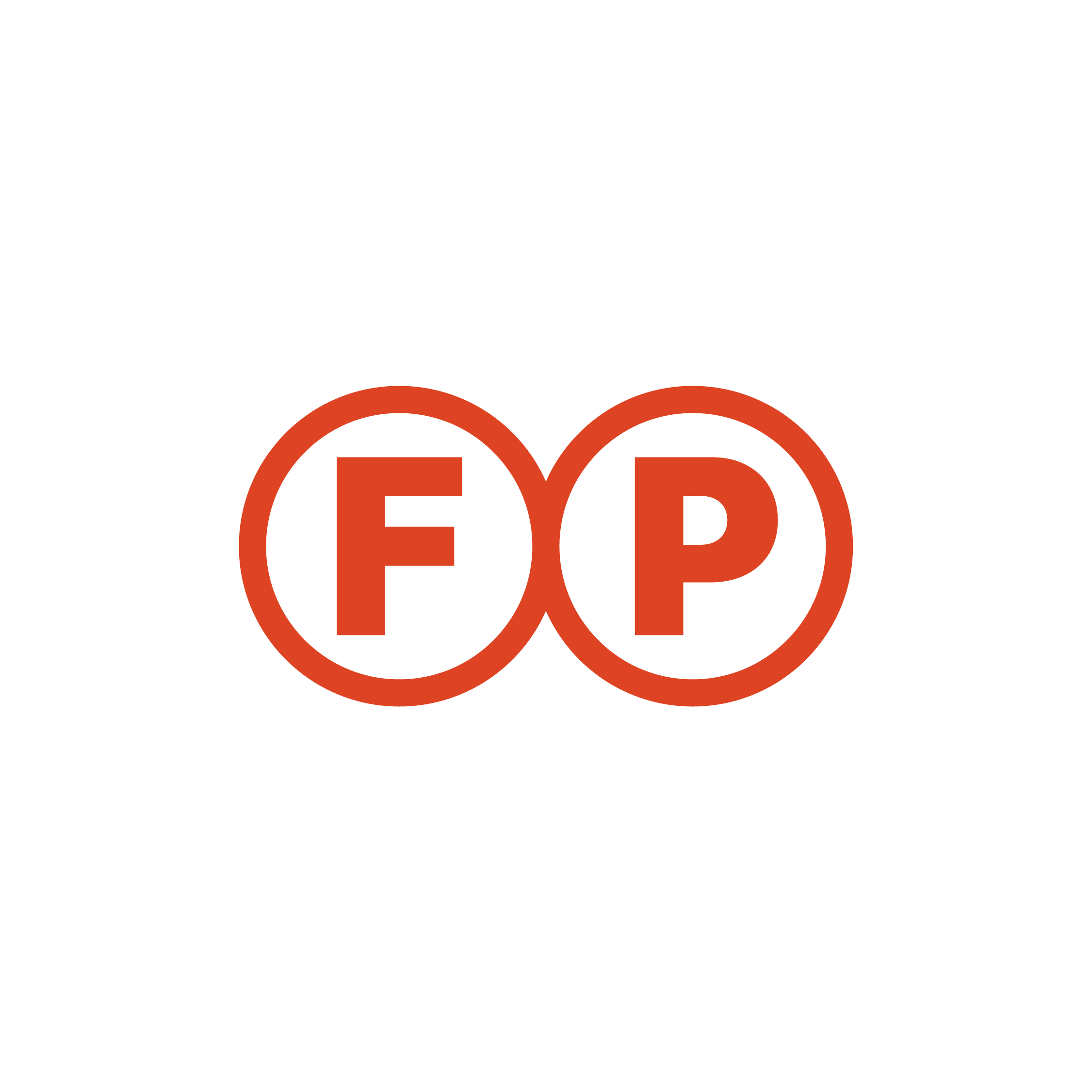 FOP logo with the letters 'F' and 'P' inside red circles, part of the Fight Opioid Project branding.
