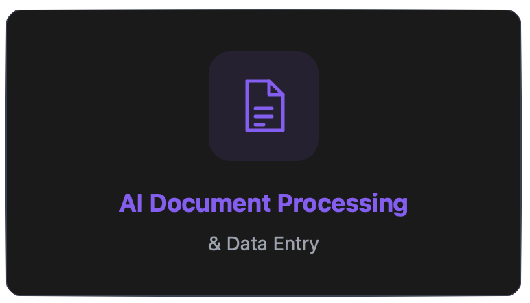 AI Document Processing and Data Entry