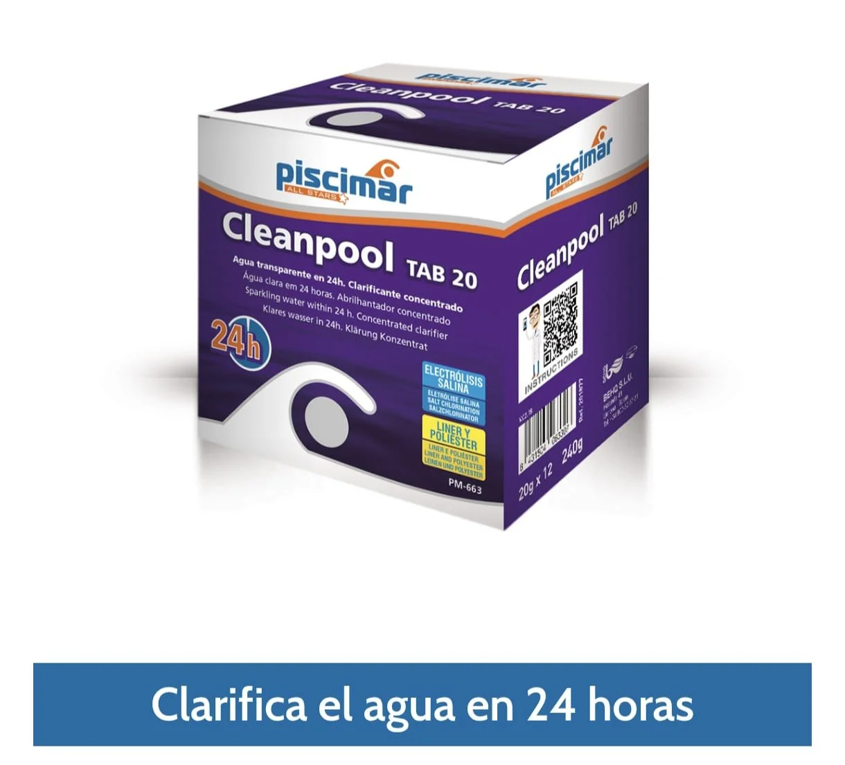 CLEANPOOL TAB20 PISCIMAR 240G