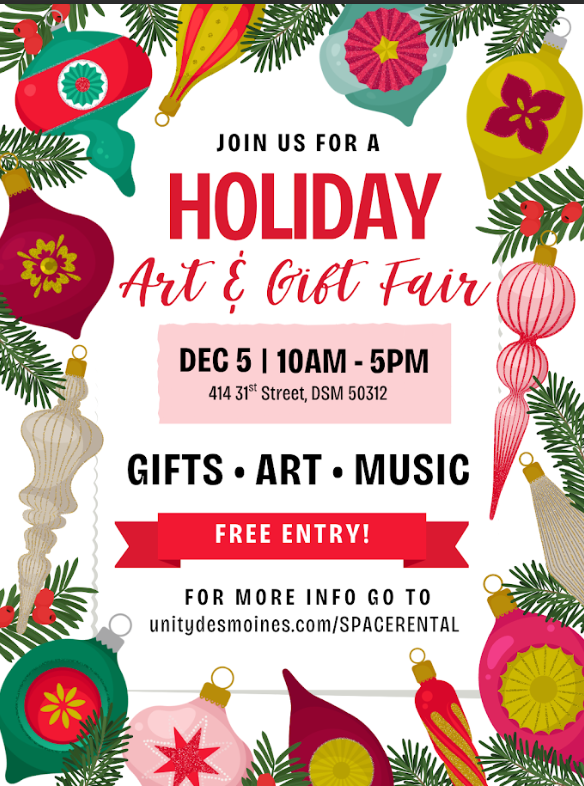 Unity Center Spirit Seeker’s Arts &amp; Gifts Fair.