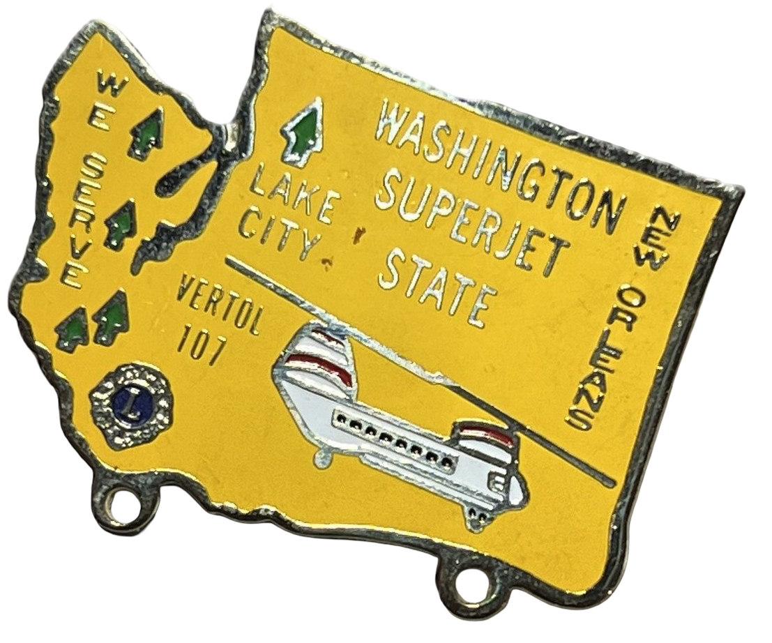 Lions Club International Lake City Aviation Vertol 107 Pin