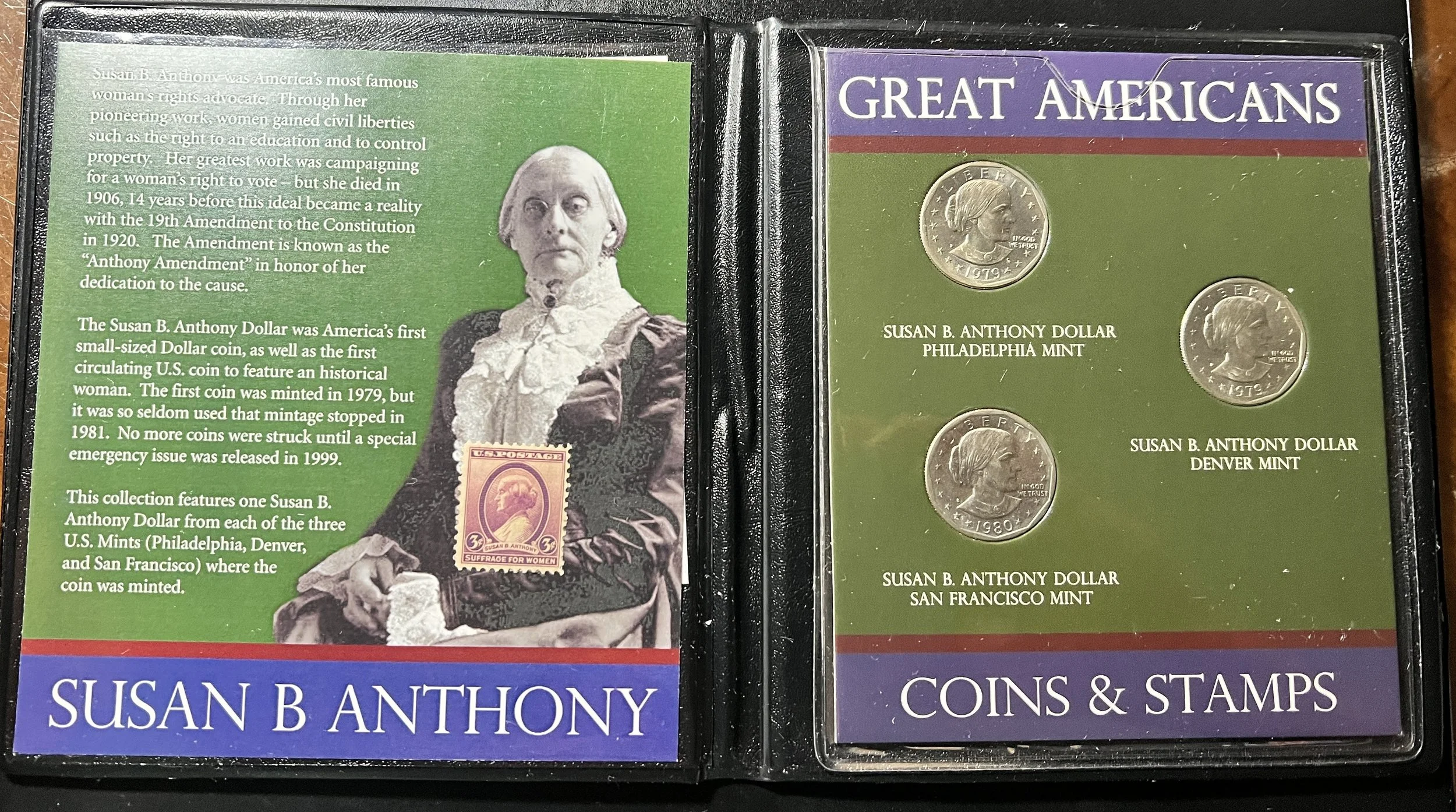 1979/80 Susan B. Anthony Coin & Stamp Collection