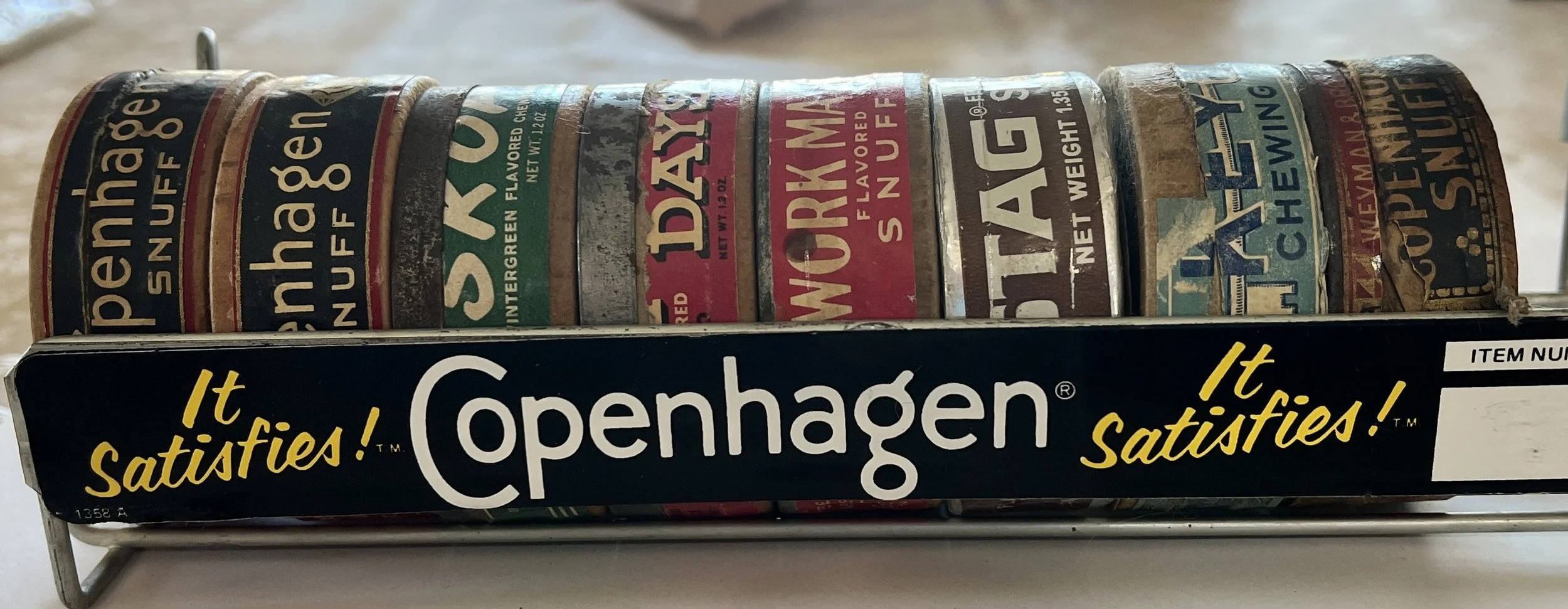 Original Copenhagen Snuff Tobacco Store Display Metal Stand