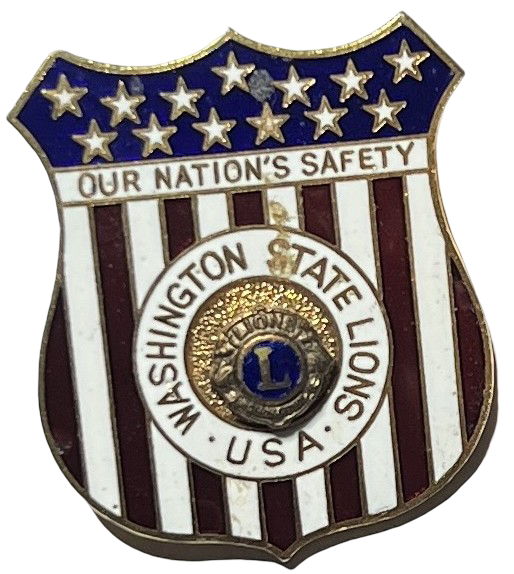 Lions Club International Our Nation's Safety Washington State Pin