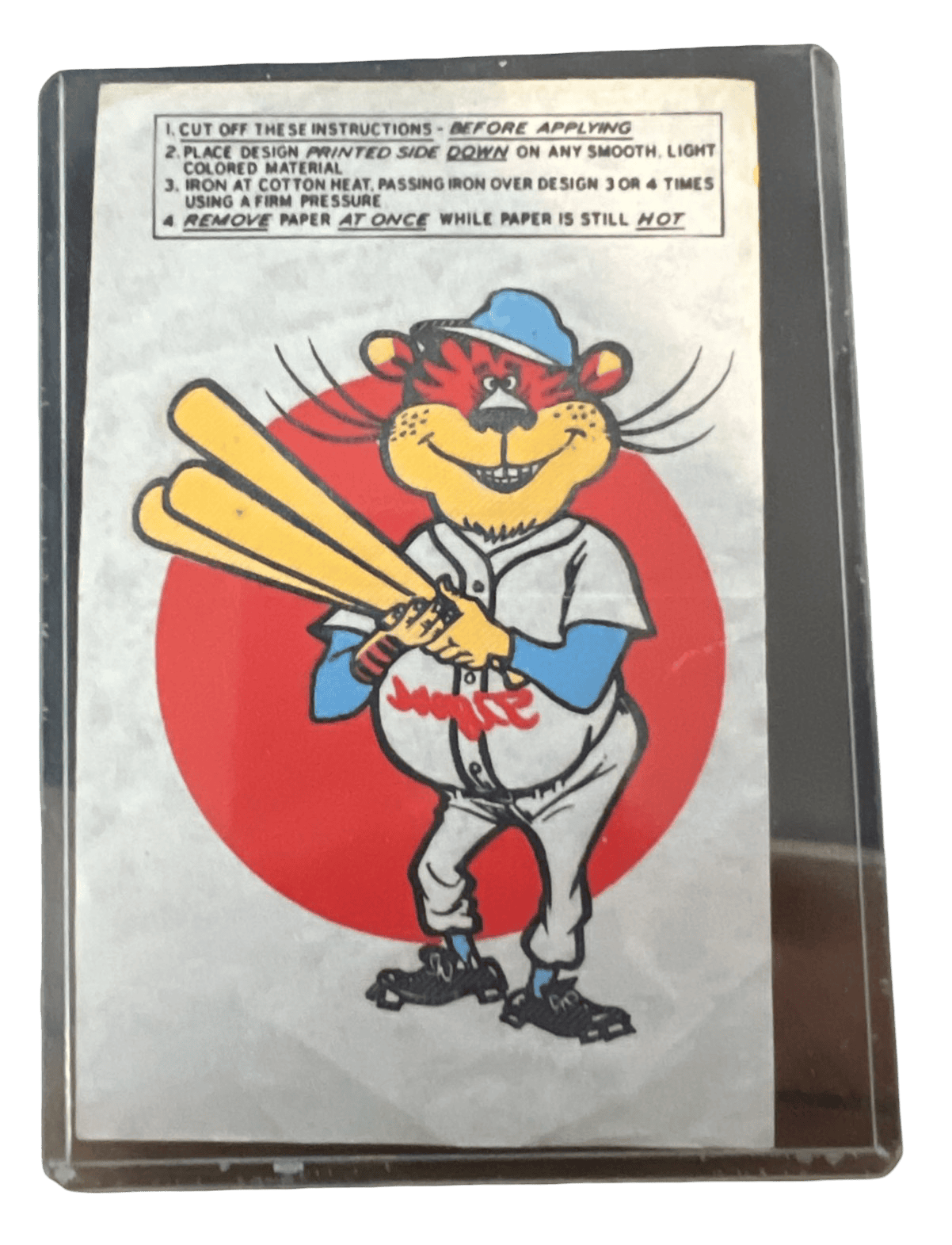 VERY RARE Early 1960's Detroit Tigers Logo Transfer/Decal