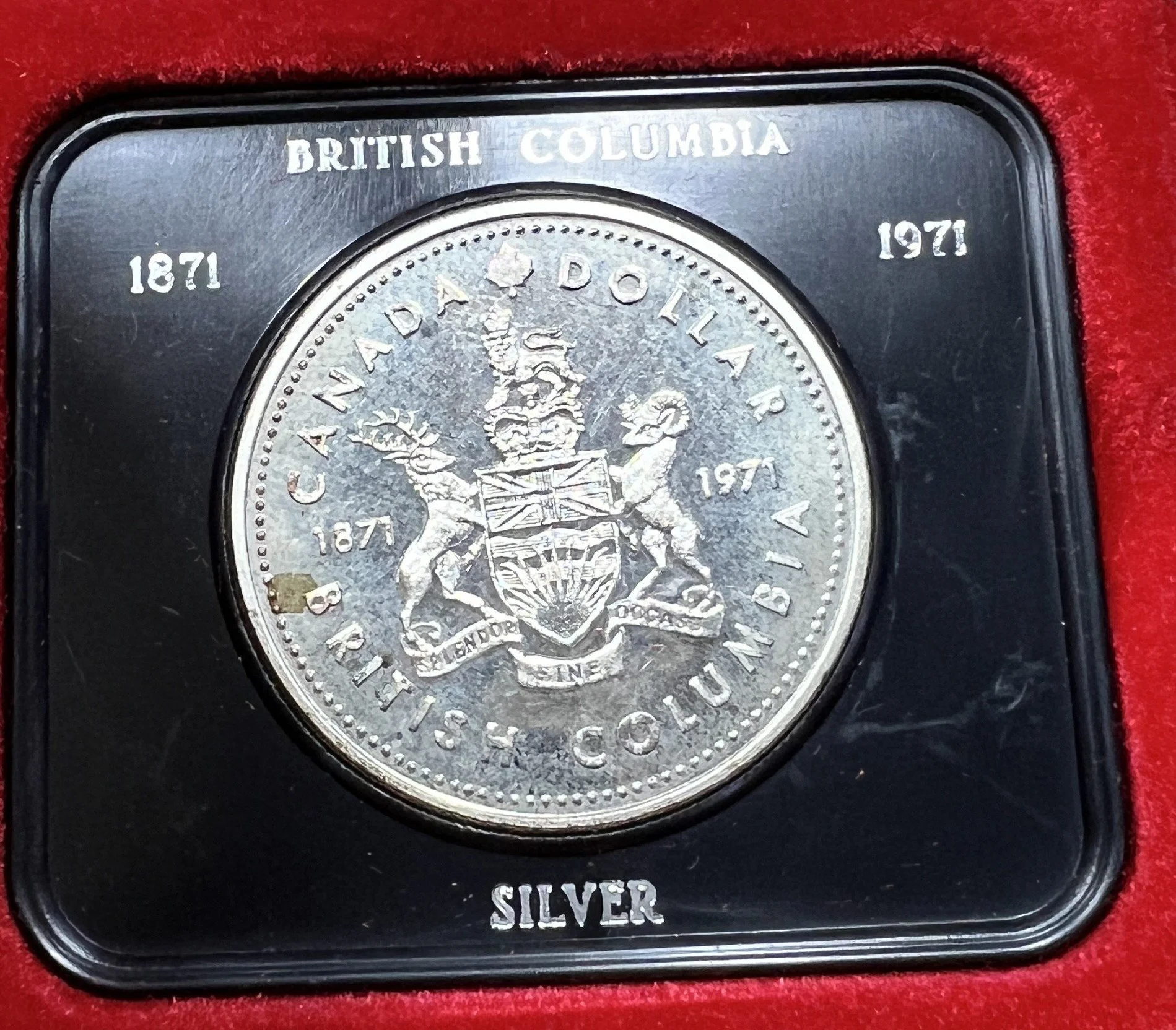 1971 British Columbia Centennial Silver Dollar