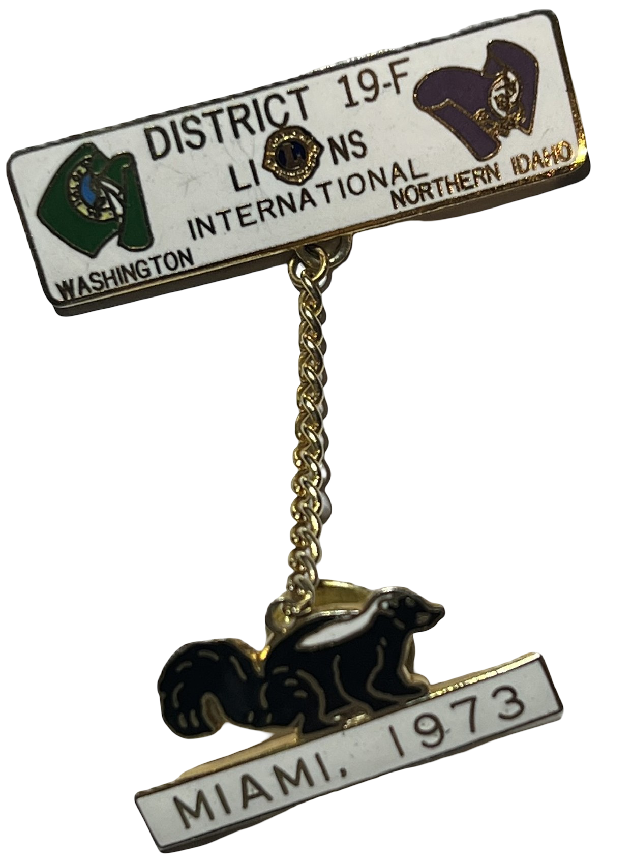 Lions Club International 1973 District 19-F Pin