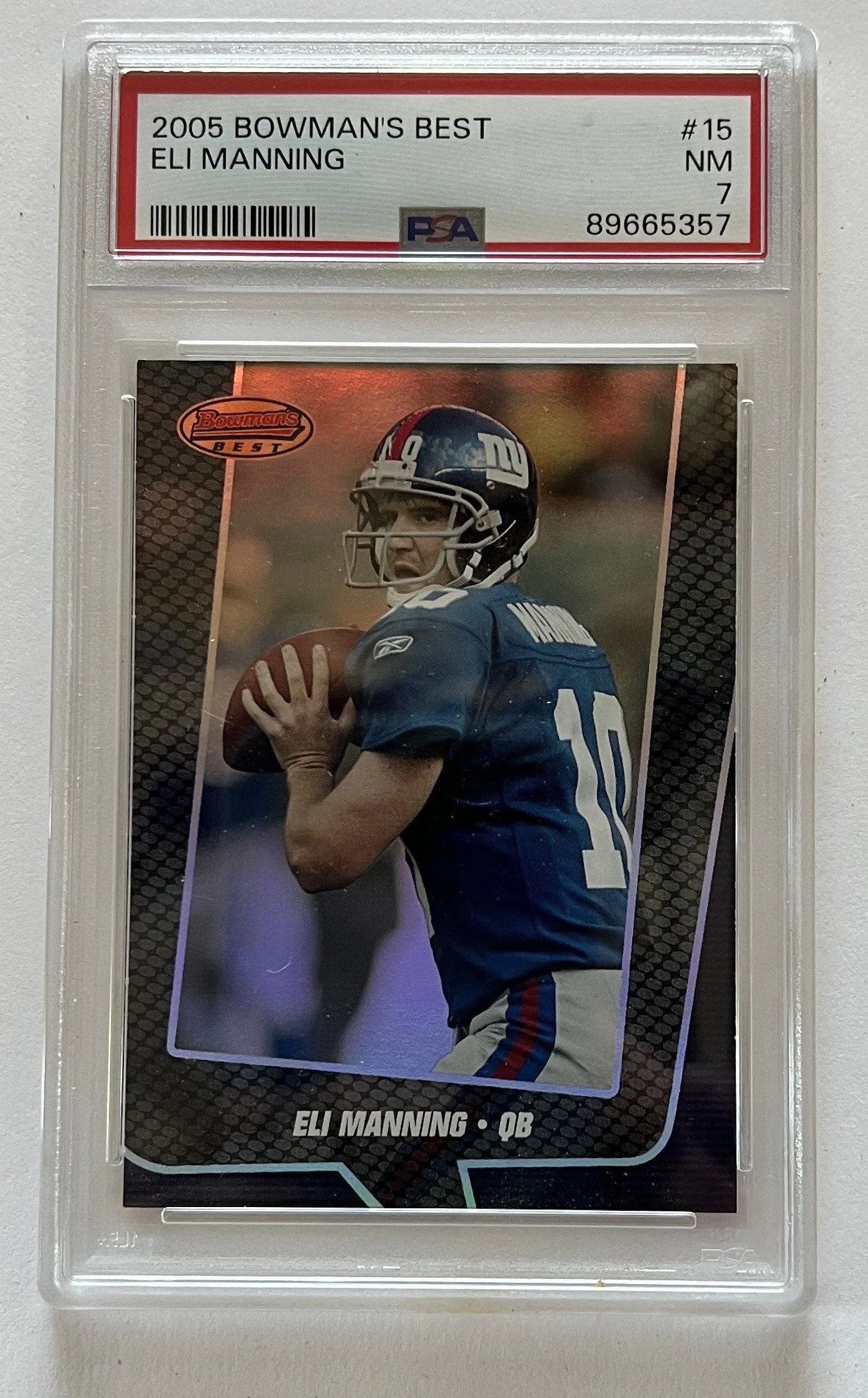 2005 Bowman's Best Quarterback Trading Card - PSA 7
