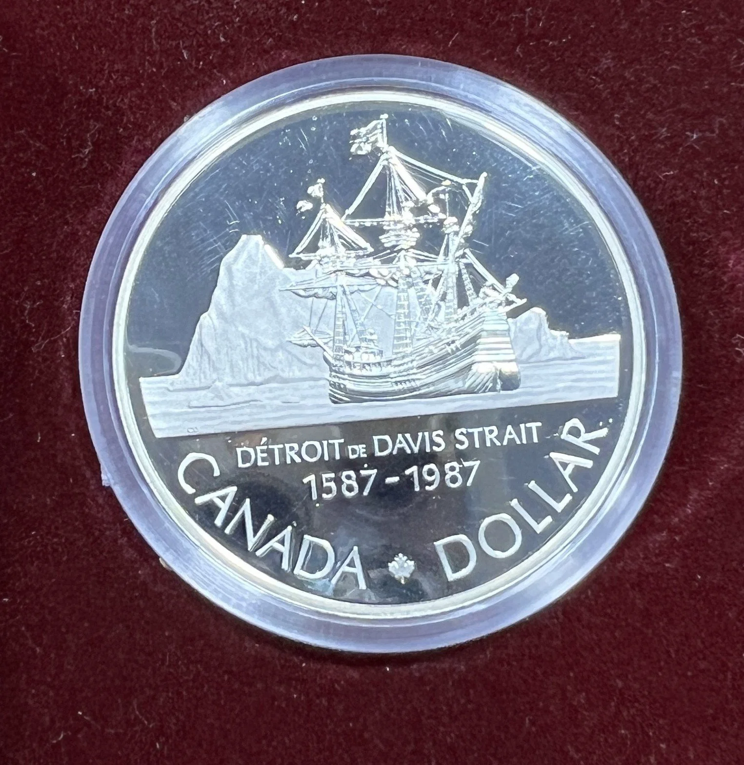1987 Canada Davis Strait Commemorative Silver Dollar