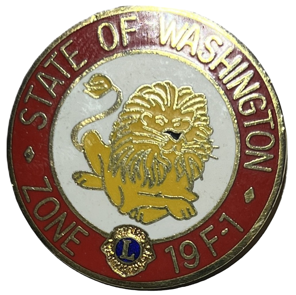 Lions Club International State Washington Zone 19F-1 Pin